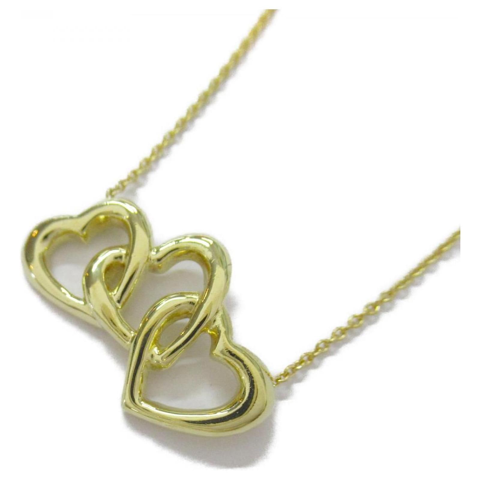 Tiffany triple hot sale heart necklace