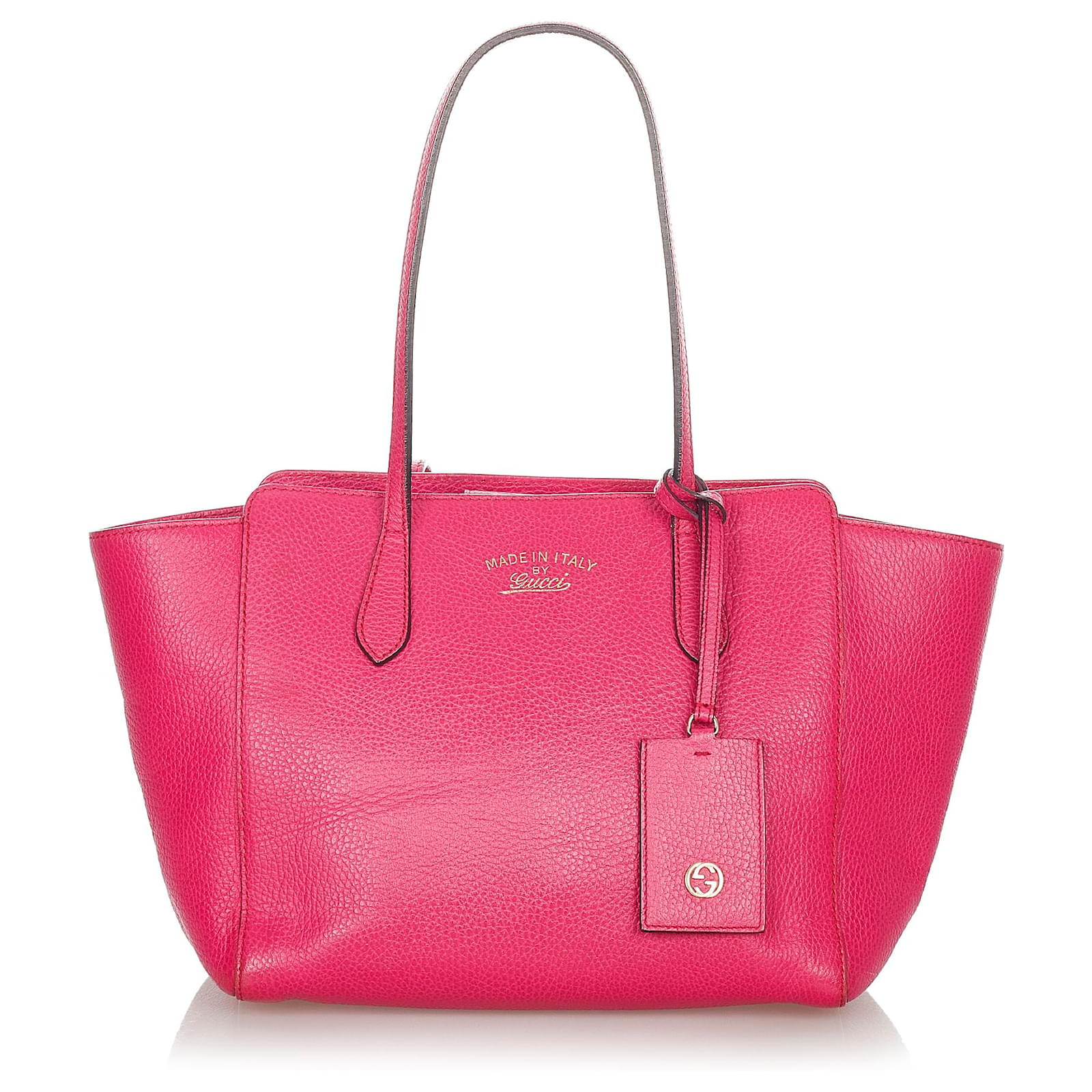 Gucci Pink Swing Leather Tote Bag Pony-style calfskin ref.599126 - Joli ...
