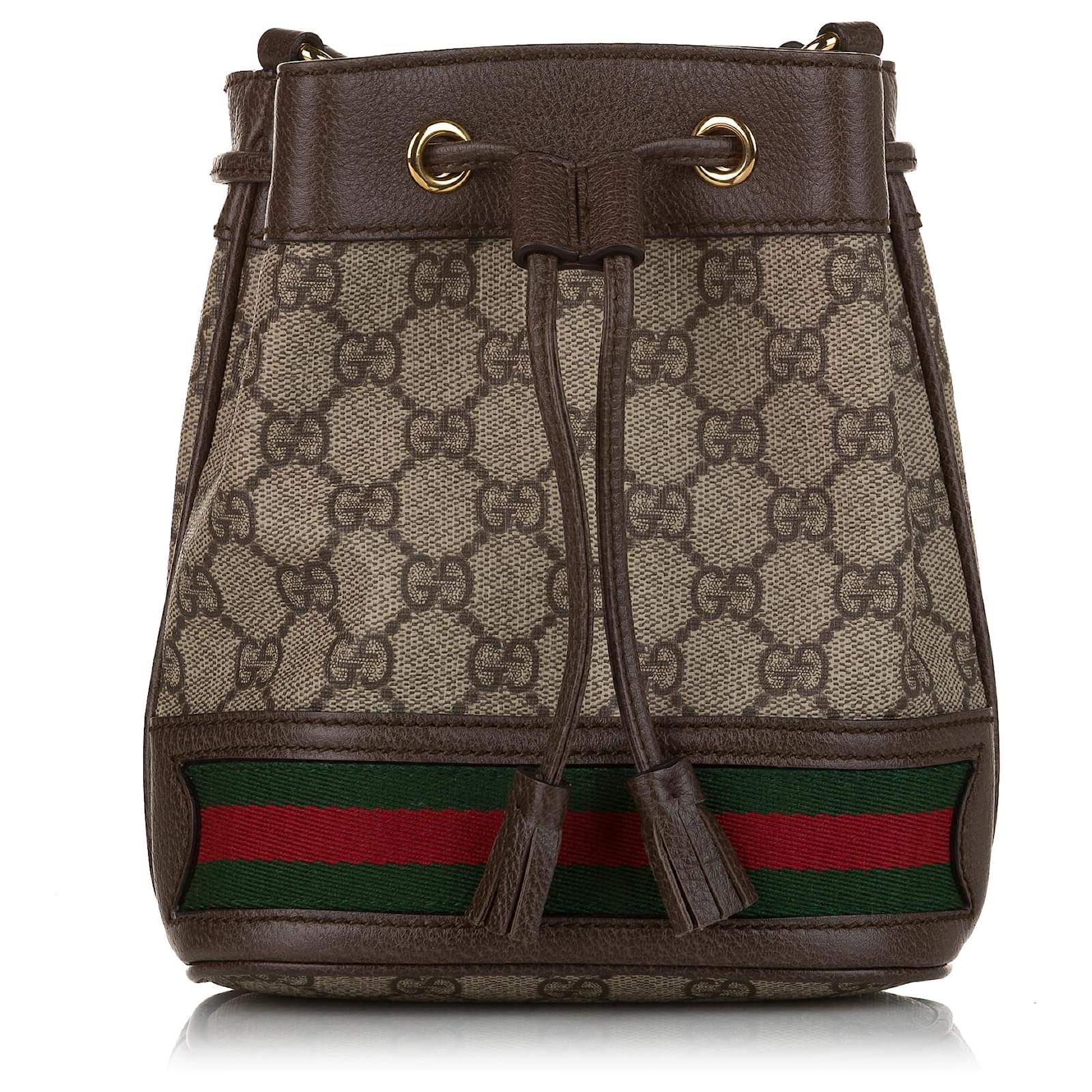 Gucci - Mini Gg-canvas And Leather Tote Bag - Womens - Beige Multi