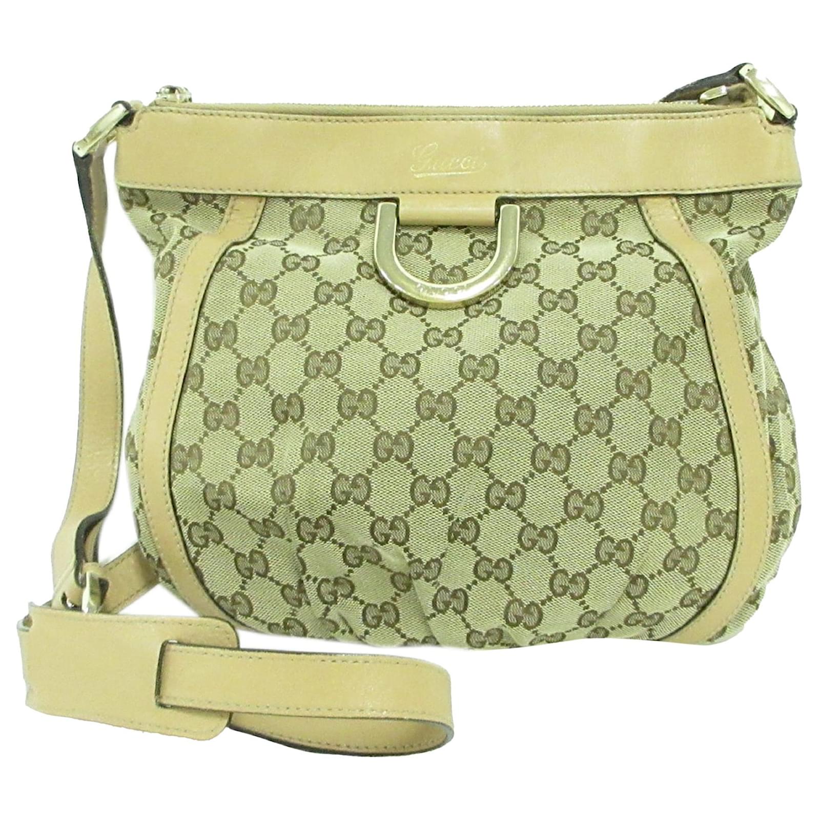 Brown Gucci GG Canvas Abbey D-Ring Crossbody Bag