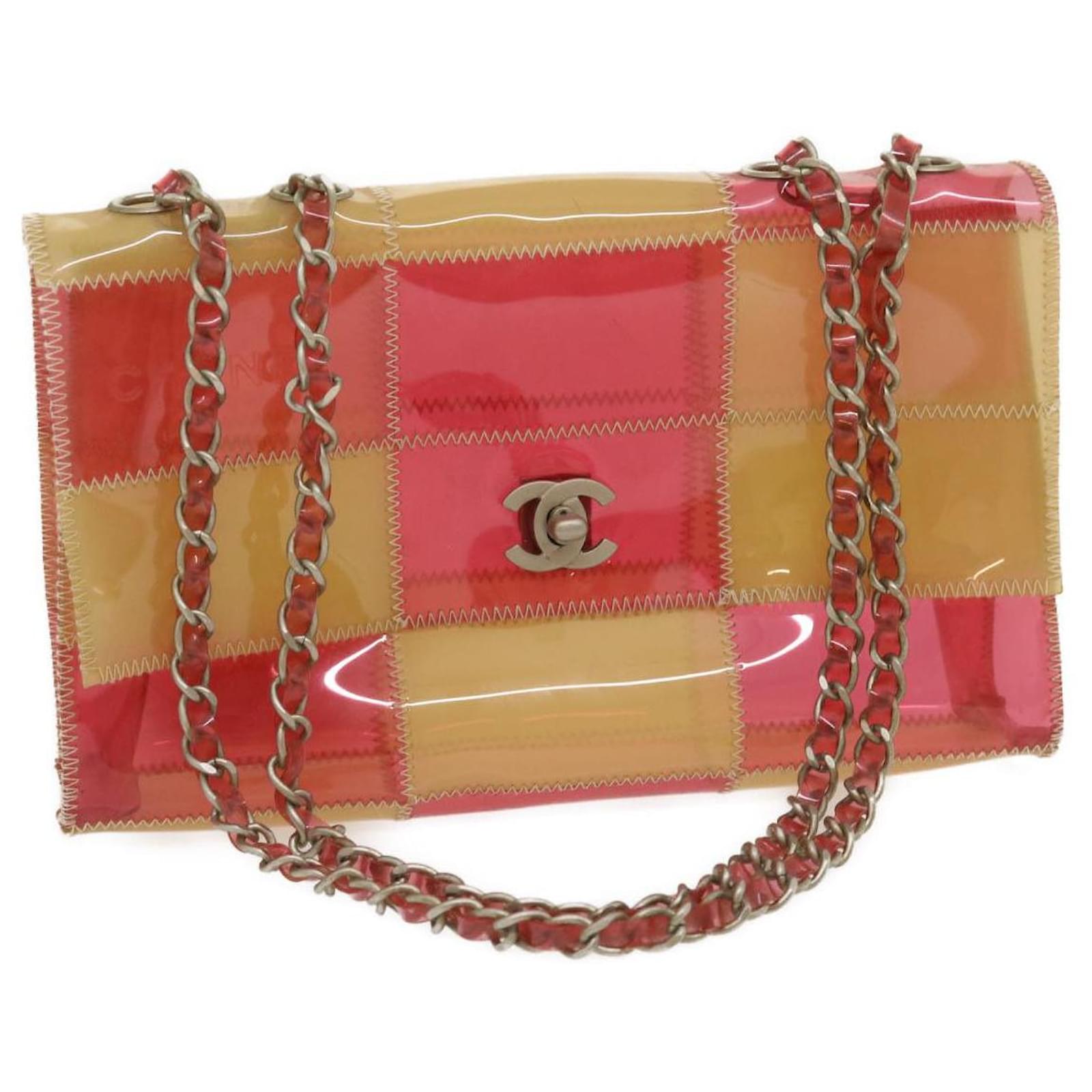 CHANEL Chain Shoulder Bag Vinyl Beige Pink CC Auth yk4589 ref.599911 - Joli  Closet