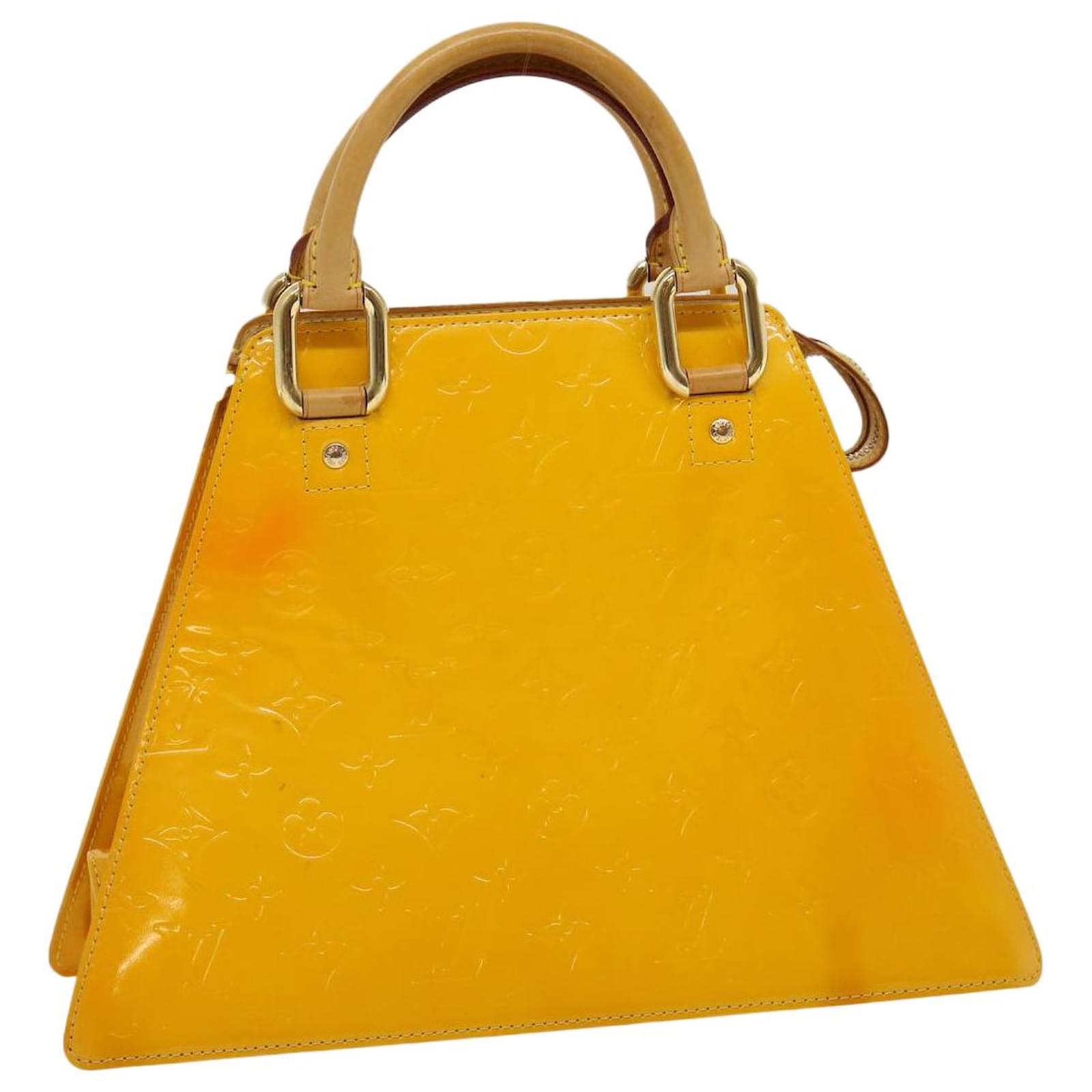 Louis Vuitton, Bags, Louis Vuitton Vernis Forsyth Hand Bag Yellow