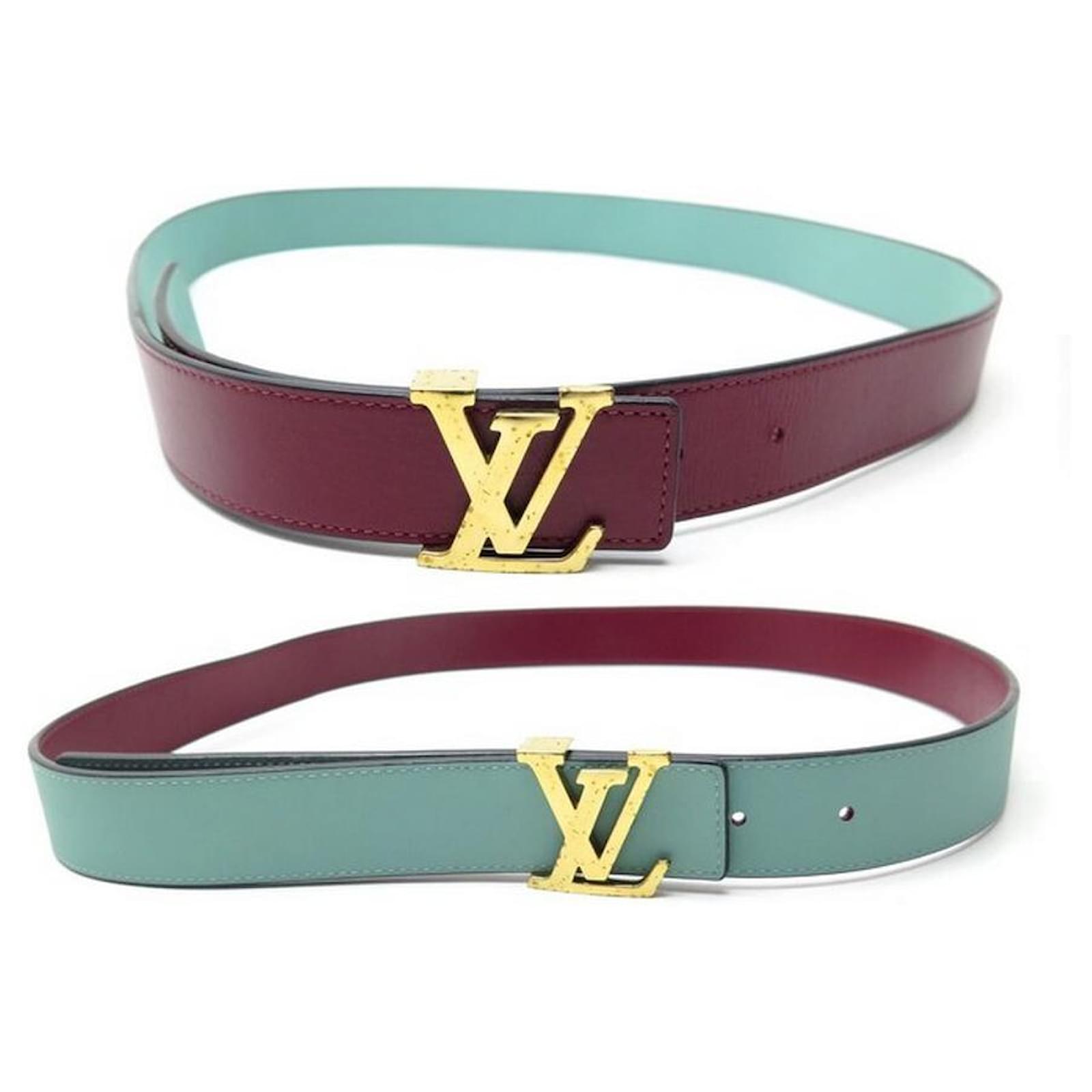 Initiales leather belt Louis Vuitton Blue size 95 cm in Leather