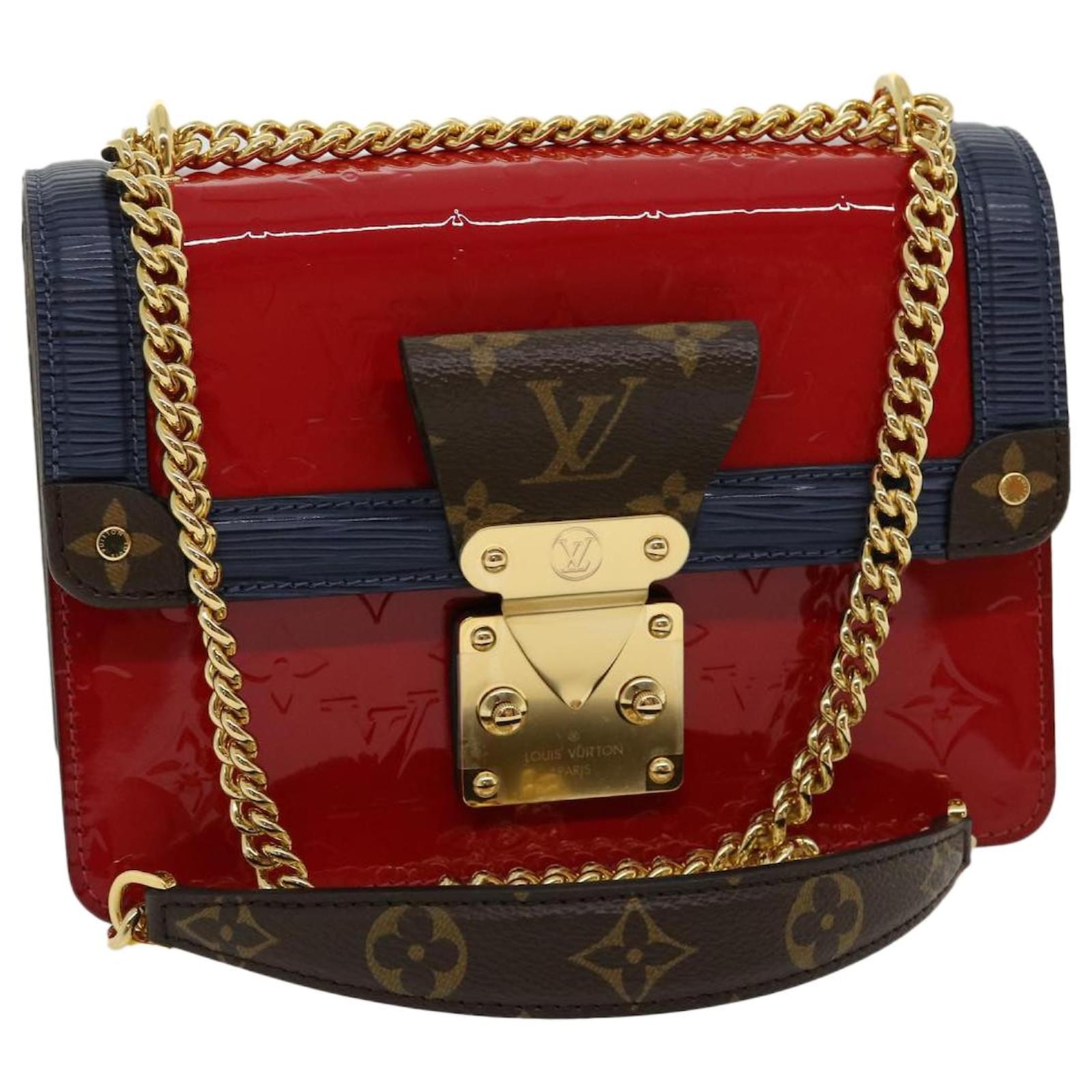 Handbags Louis Vuitton Louis Vuitton Vernis Wynwood Shoulder Bag Red Scarlet M90517 LV Auth lt554a