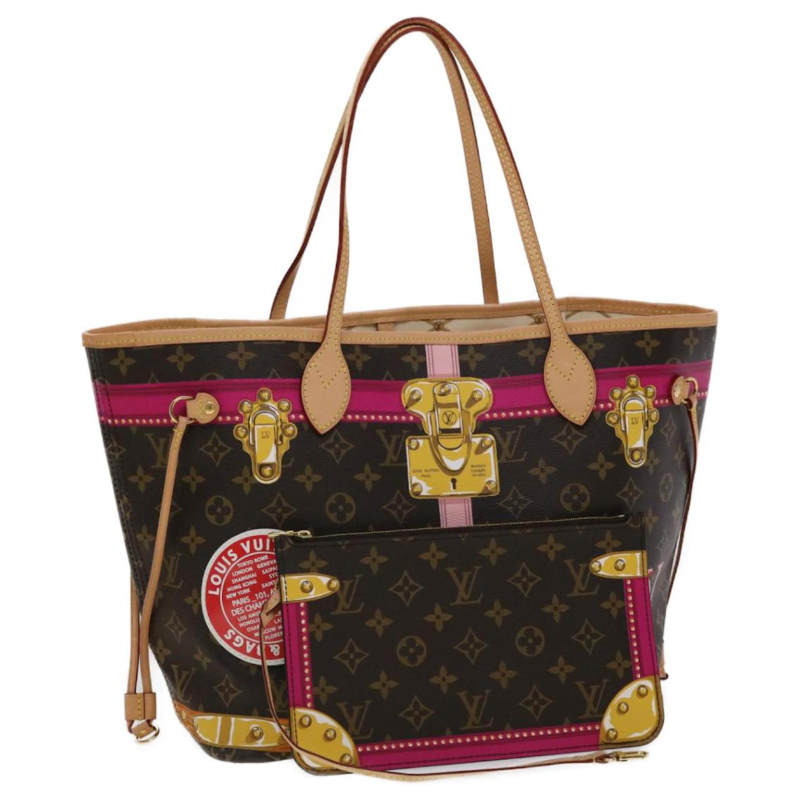 Handbags Louis Vuitton Louis Vuitton Monogram Summer Trunk Neverfull mm Tote Bag M41390 Auth 30117A