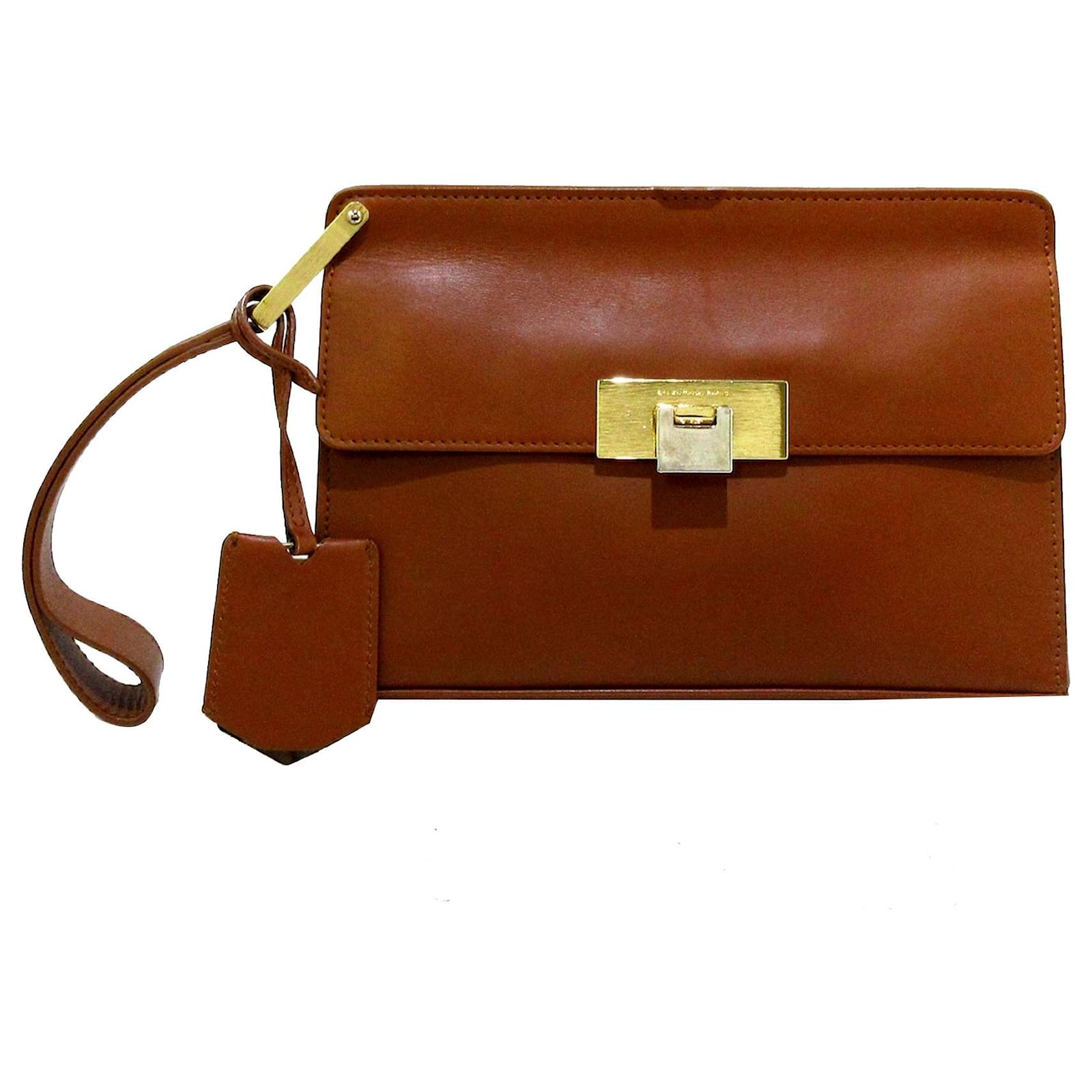 Balenciaga Brown Leather Clutch Bag Ponystyle calfskin ref.601096