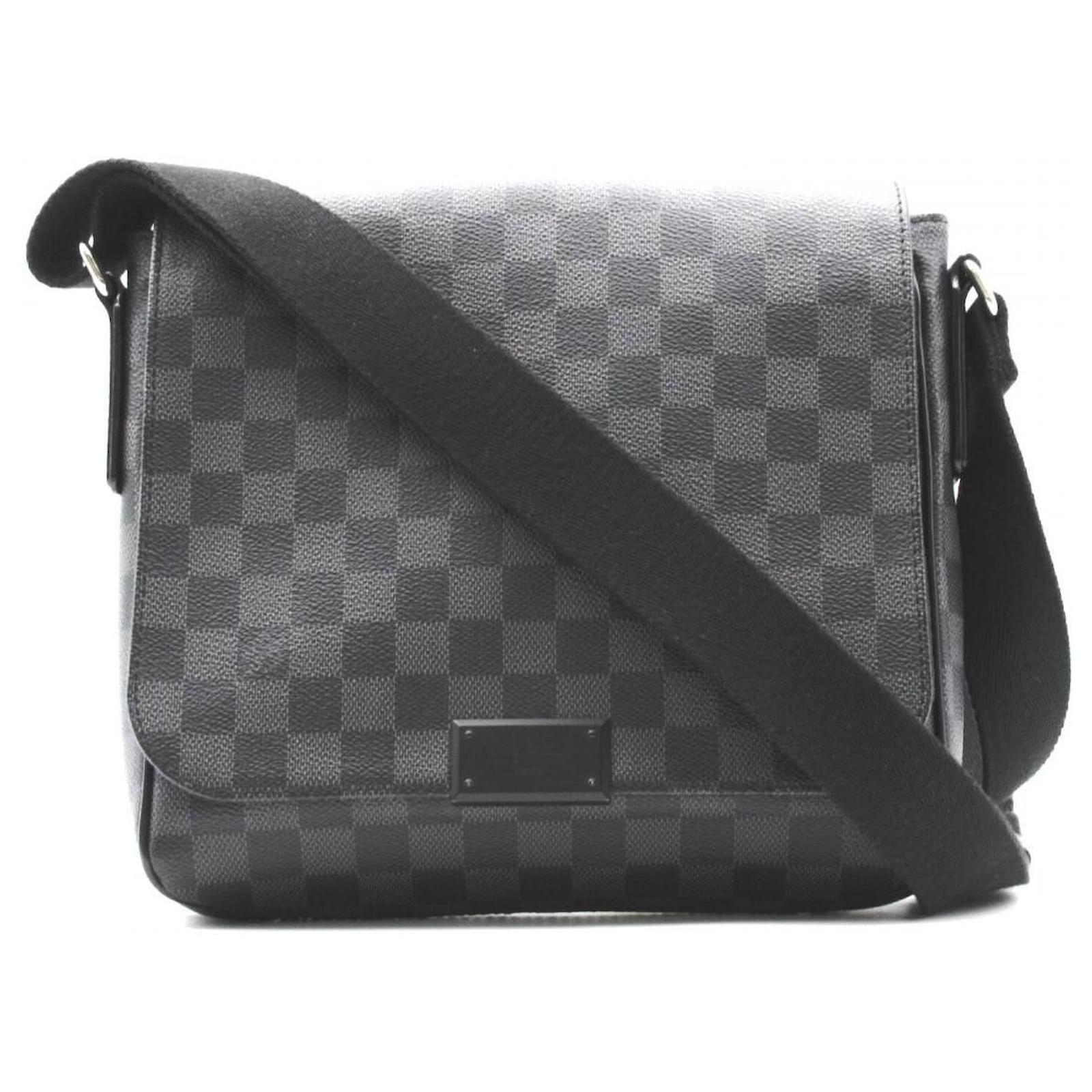 Louis Vuitton // Black Damier Graphite District PM Messenger Bag