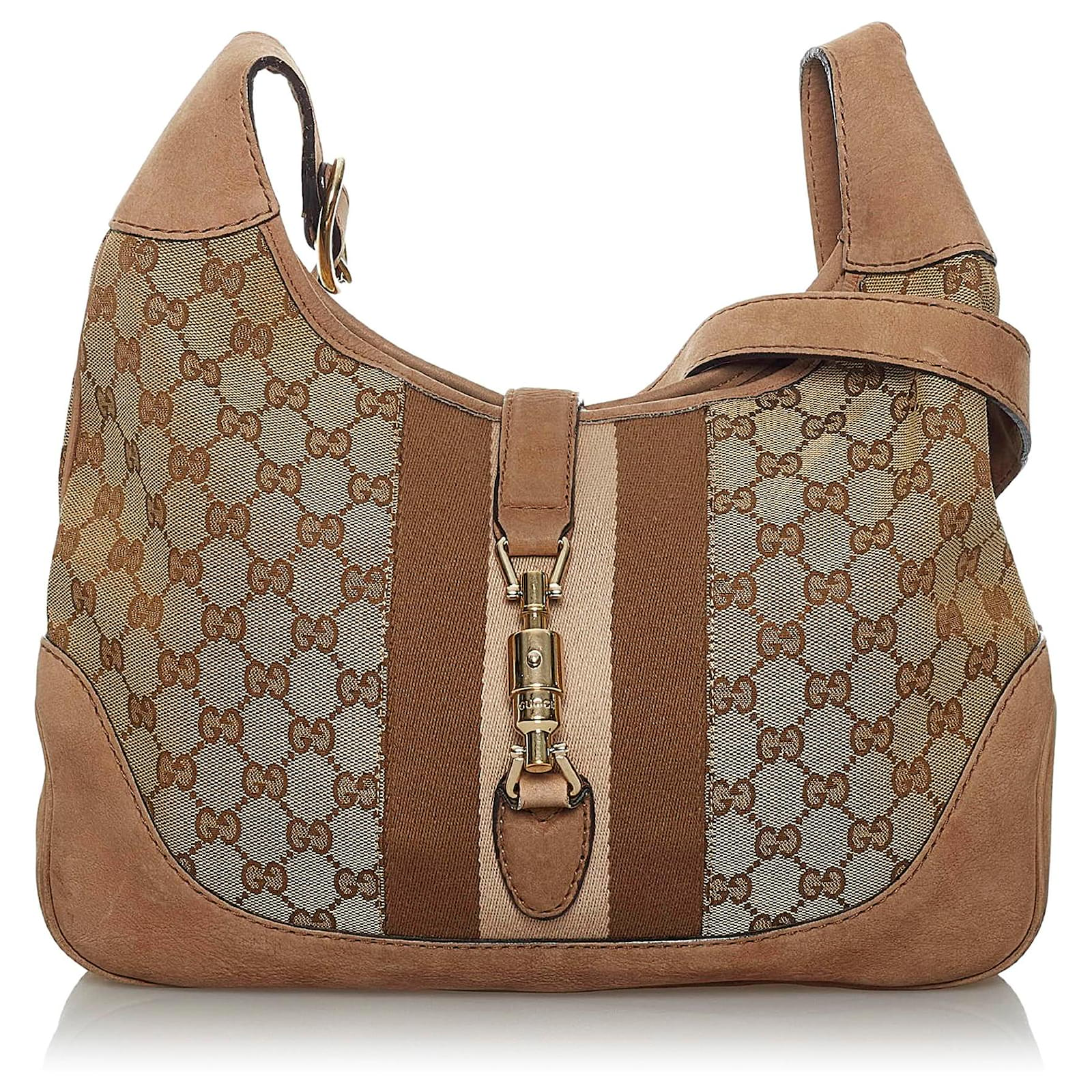 Gucci Beige Leather Jackie Crossbody Bag