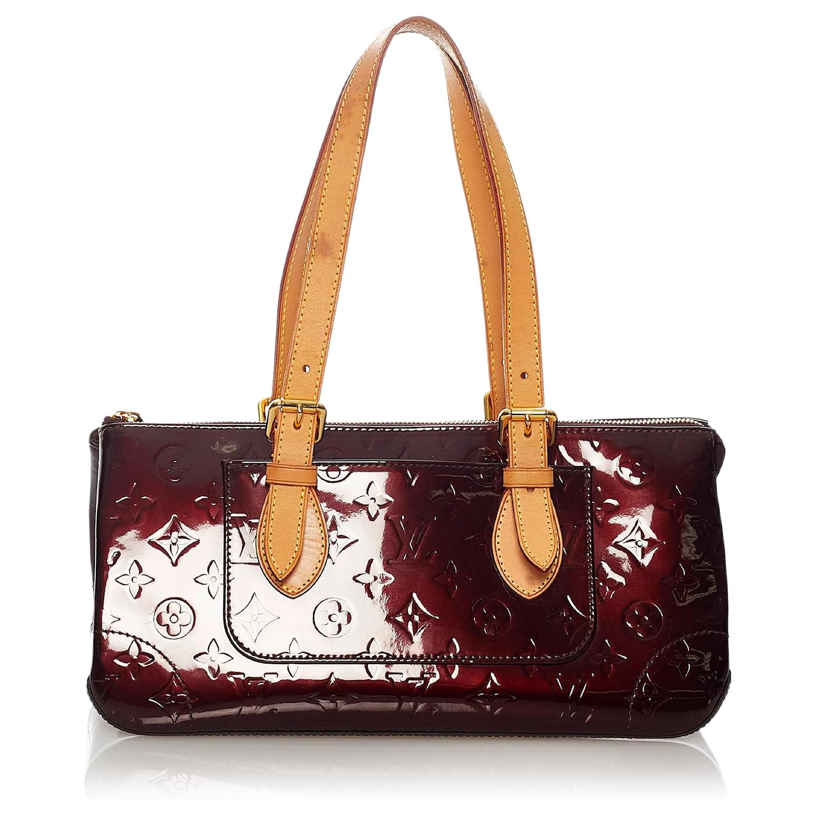 Patent leather handbag Louis Vuitton Burgundy in Patent leather