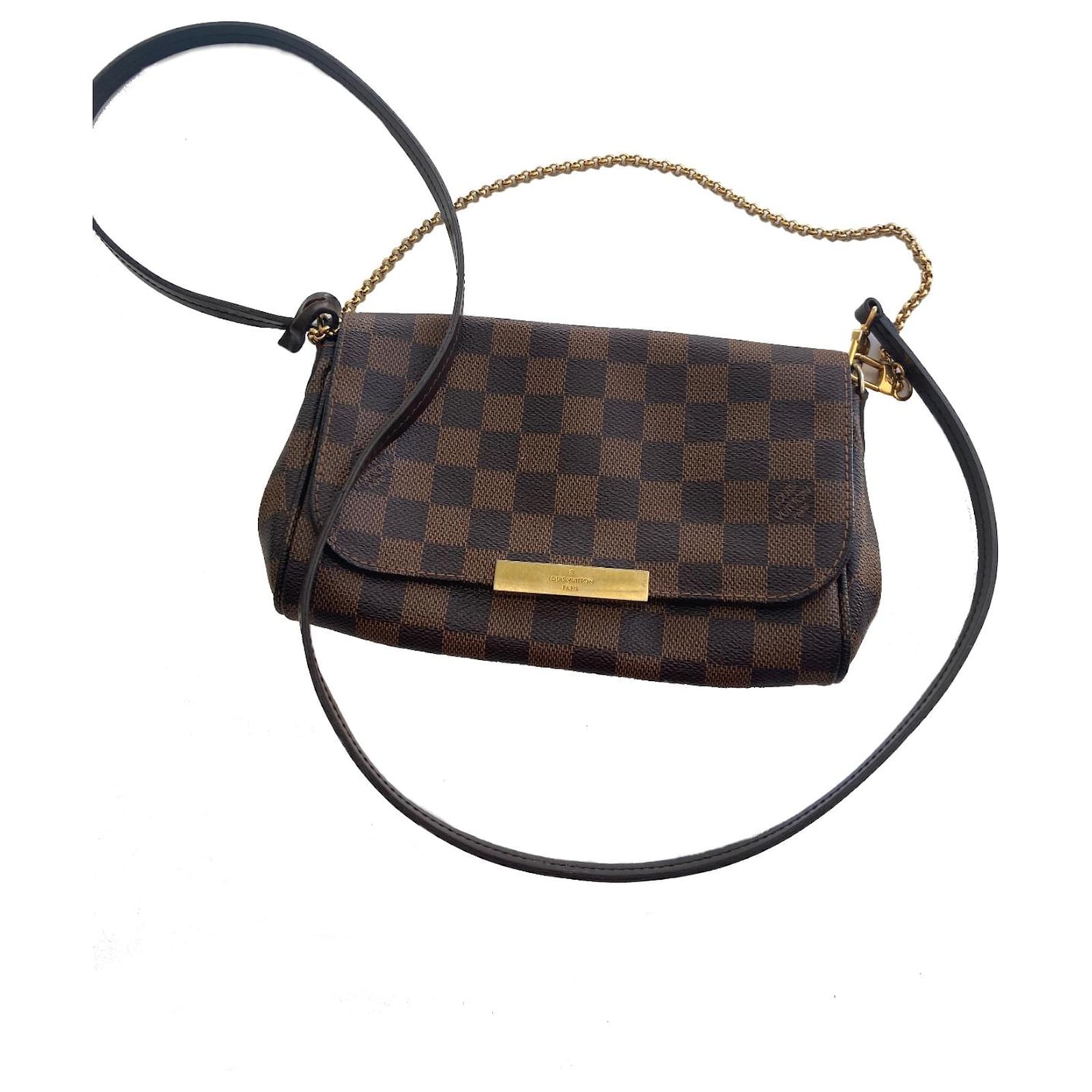 Louis Vuitton Favorite PM Damier Ebene Dark brown Cloth ref.689639 - Joli  Closet
