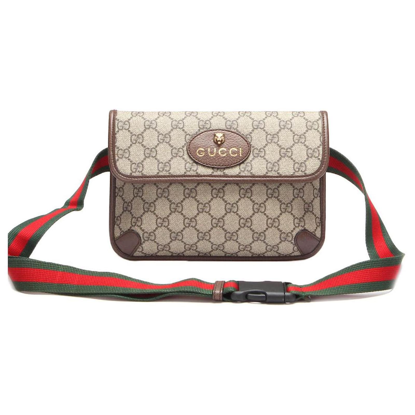 Gucci GG Supreme Belt Bag Brown Cloth ref.603277 - Joli Closet