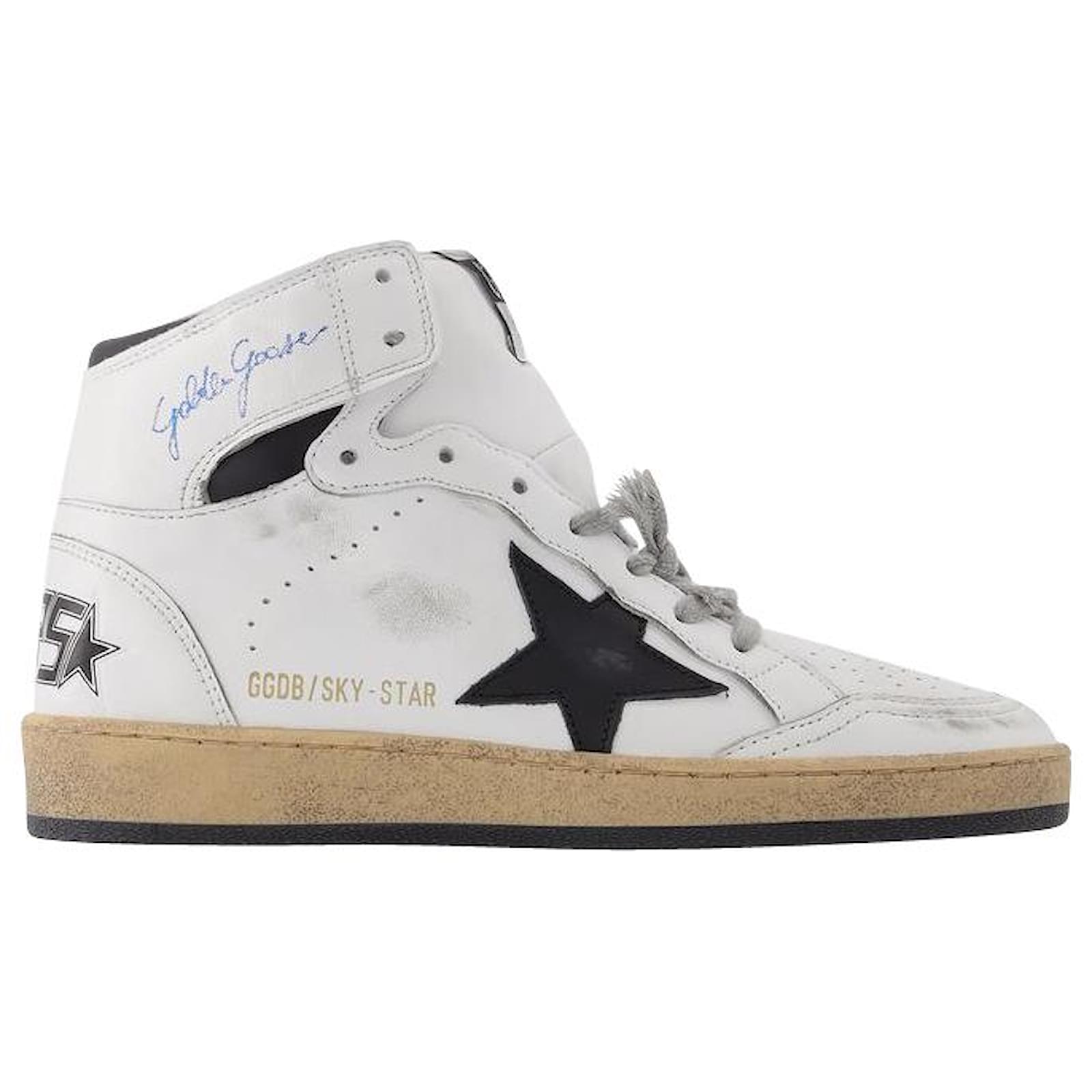 Golden Goose Deluxe Brand Sky Star Sneakers in White Leather ref.604819 ...