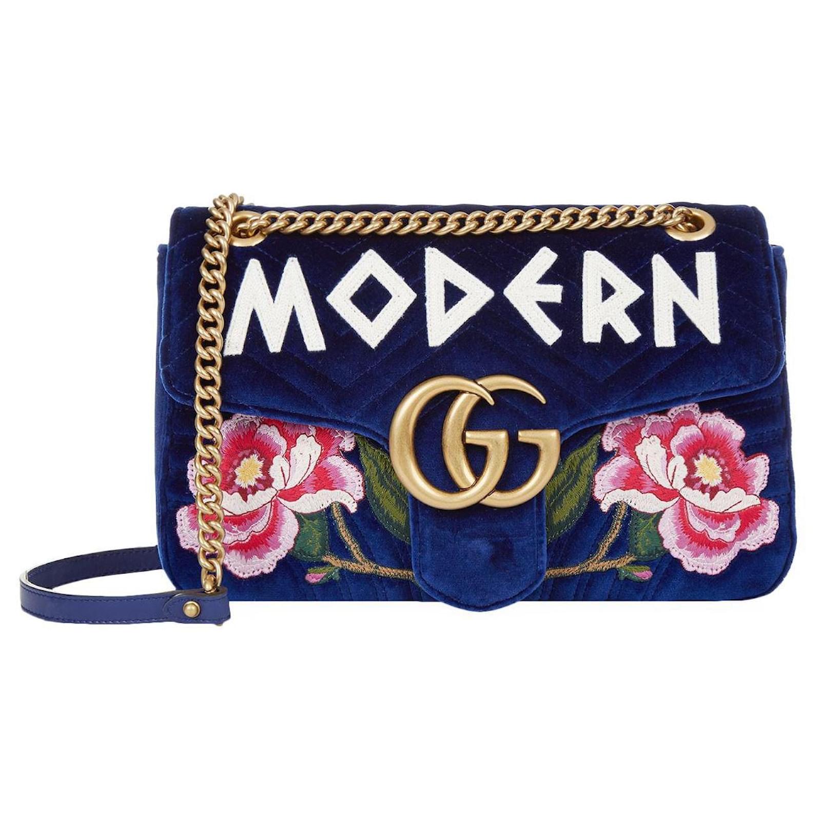 GG Marmont Flap velvet handbag