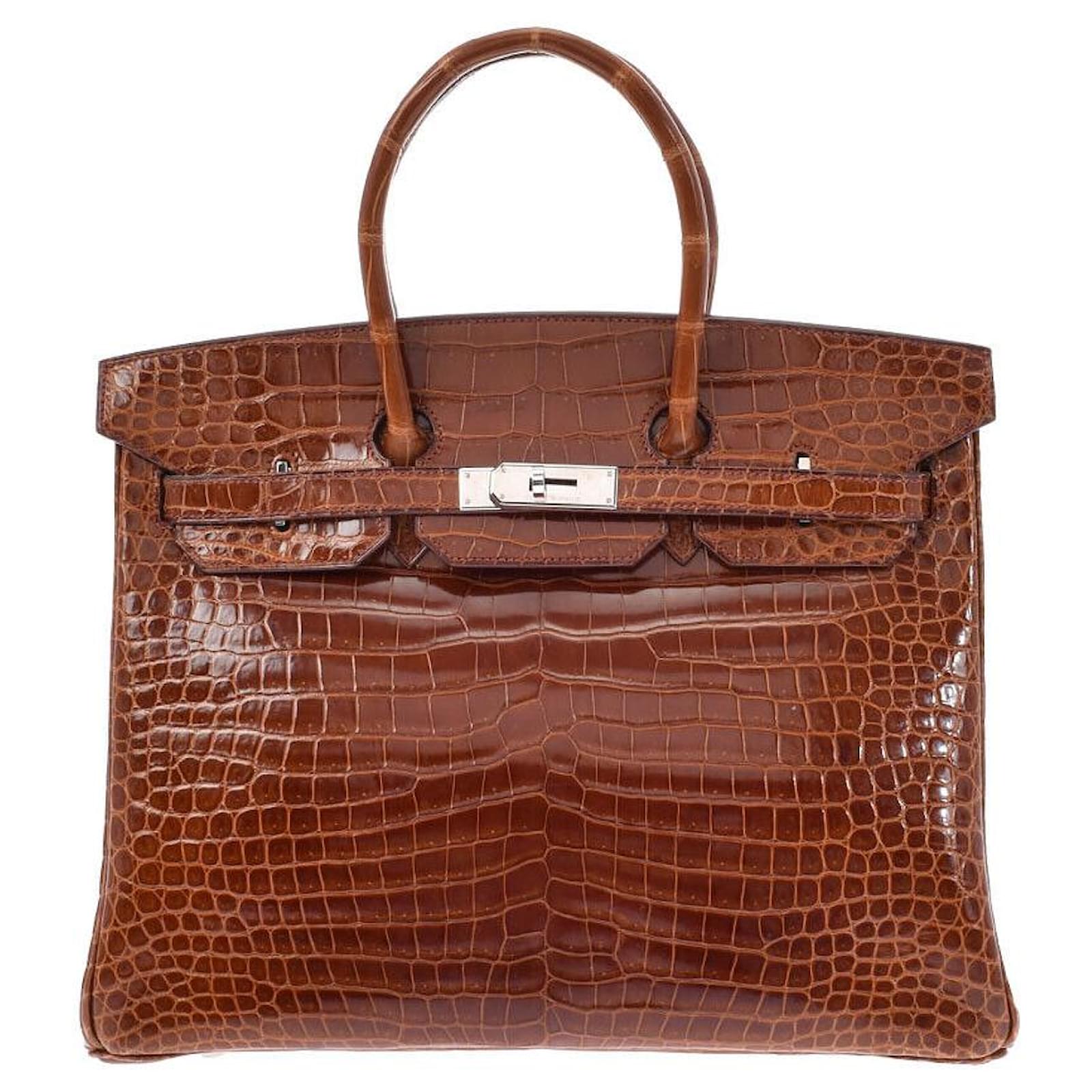 Hermès HERMES BIRKIN 35 Brown Exotic leather ref.605846 - Joli Closet