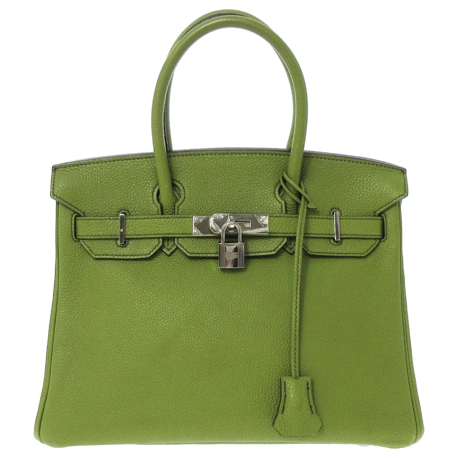 Hermès HERMES BIRKIN 30 Grün Leder ref.605867 Joli Closet