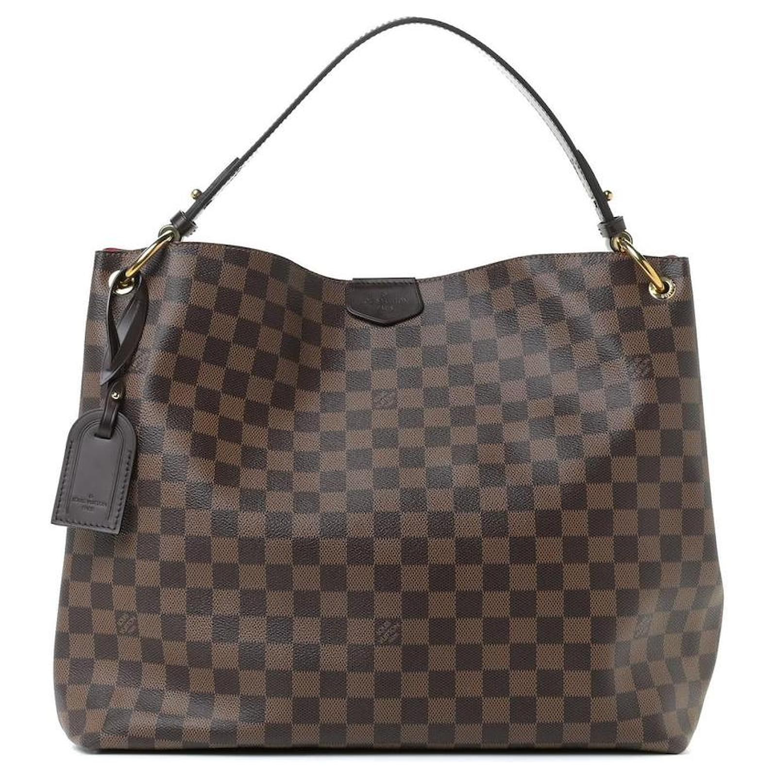 Louis Vuitton Damier Ebene Graceful MM Hobo Bag Leather ref.605957