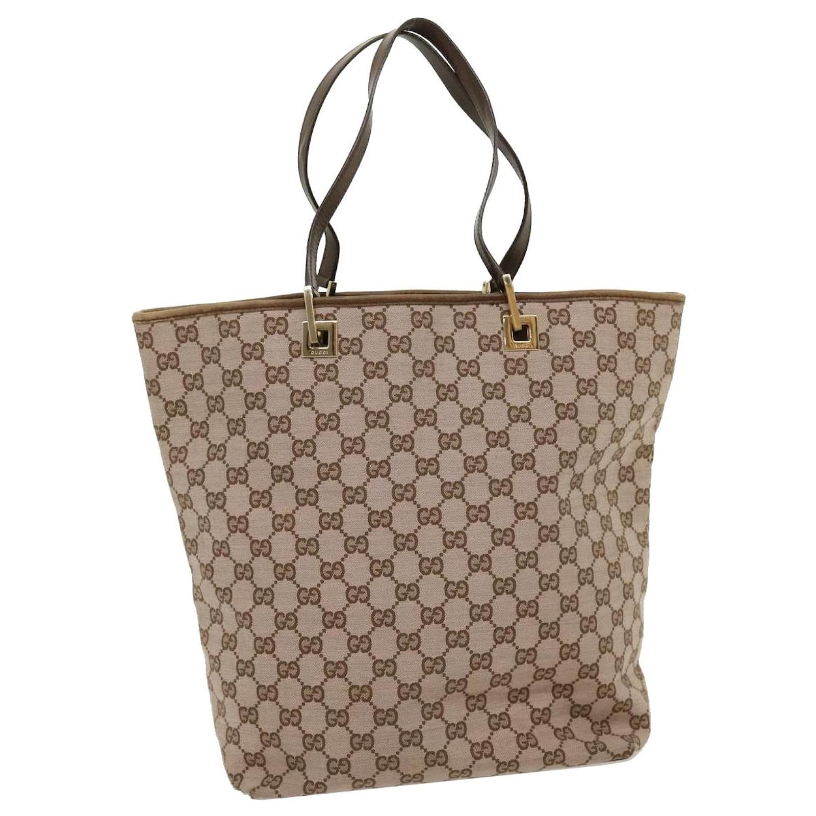 Gucci Brown Original GG Canvas Craft Tote Small QFB1A6JY0H007