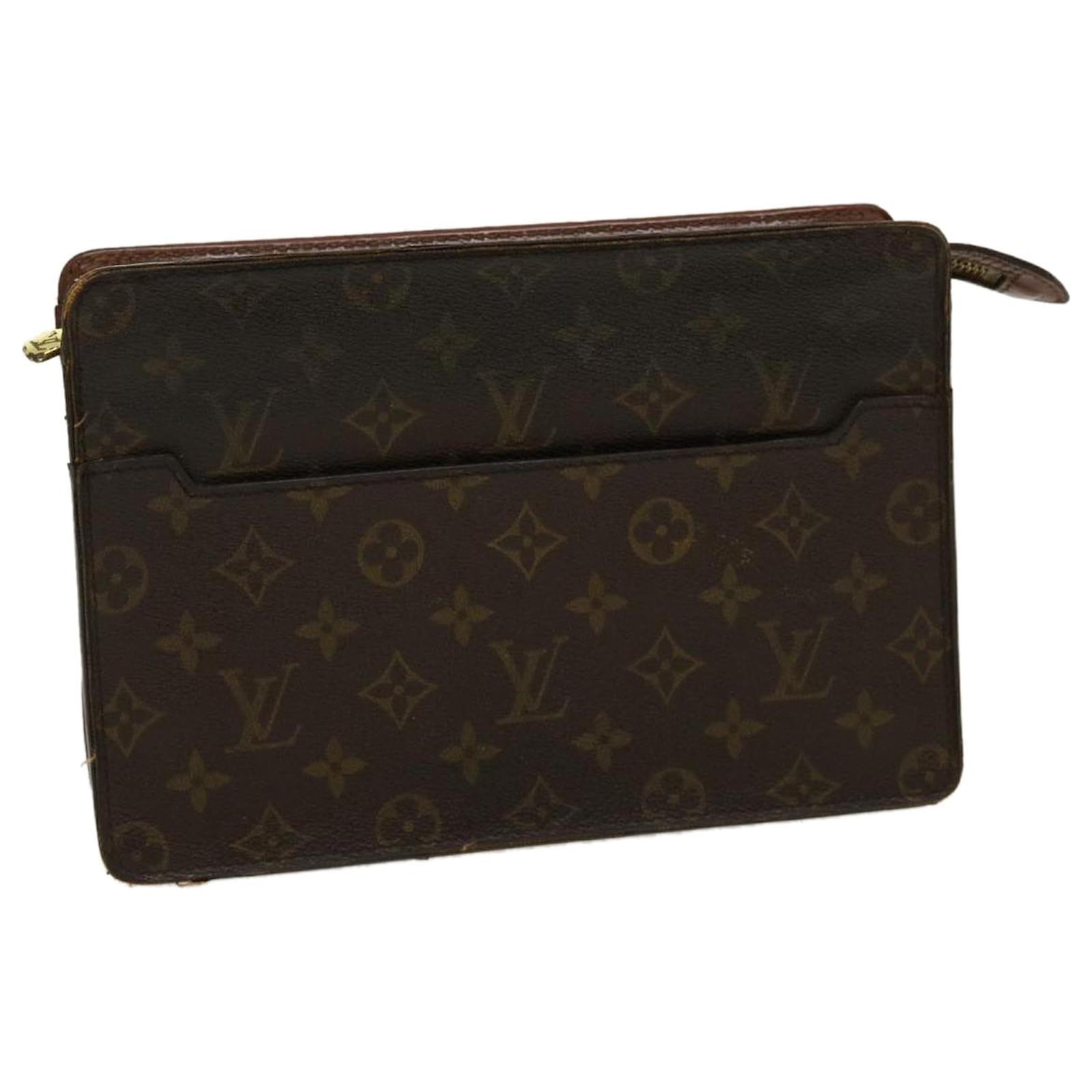 LOUIS VUITTON Monogram Pochette Homme Clutch Bag M51795 LV Auth