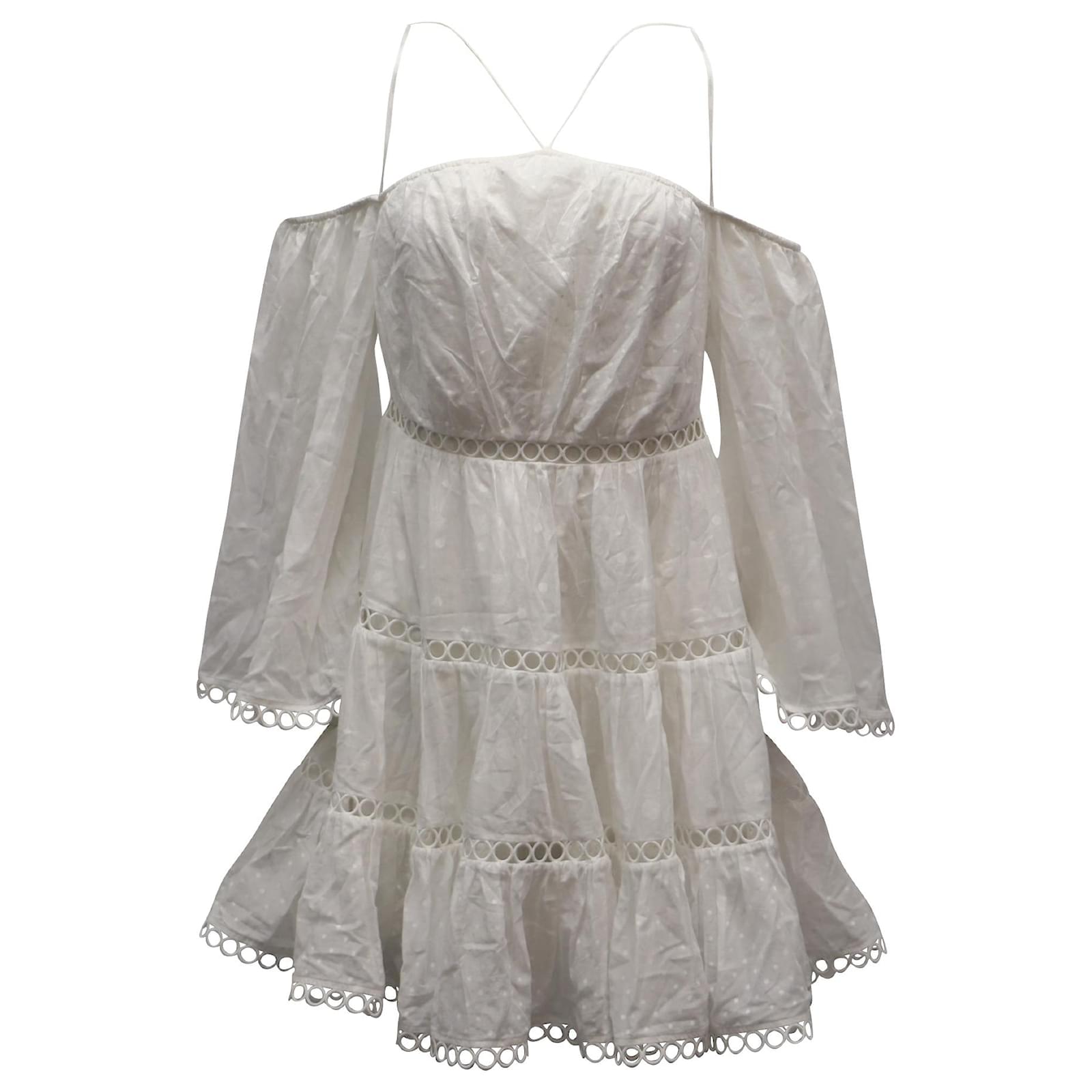 Zimmermann Jasper Dot Robe Flottante en Coton Blanc ref.606649 - Joli Closet