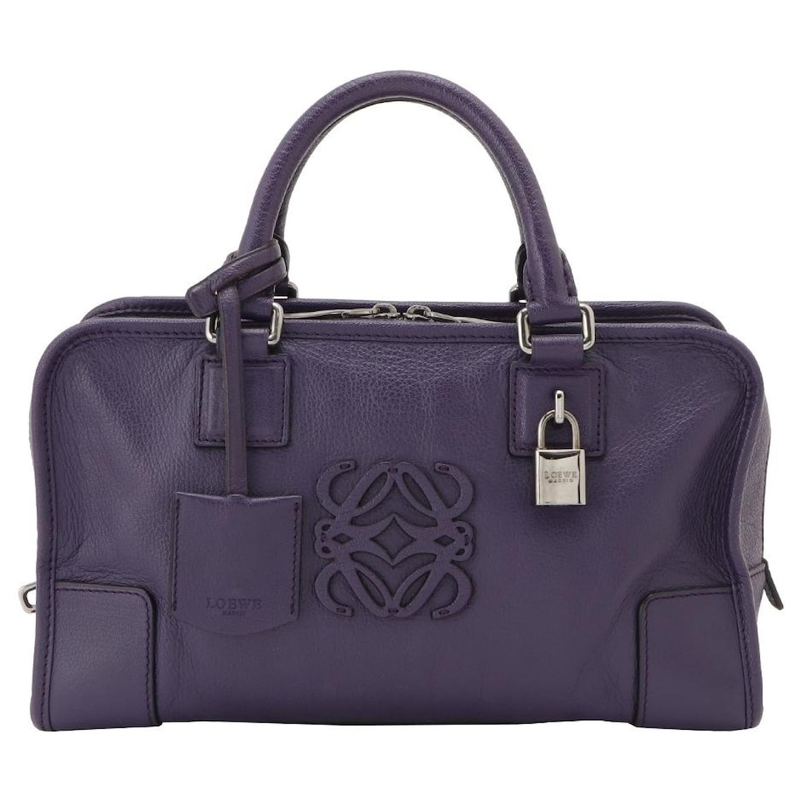 LOEWE AMAZONA Purple Leather ref.606655 - Joli Closet