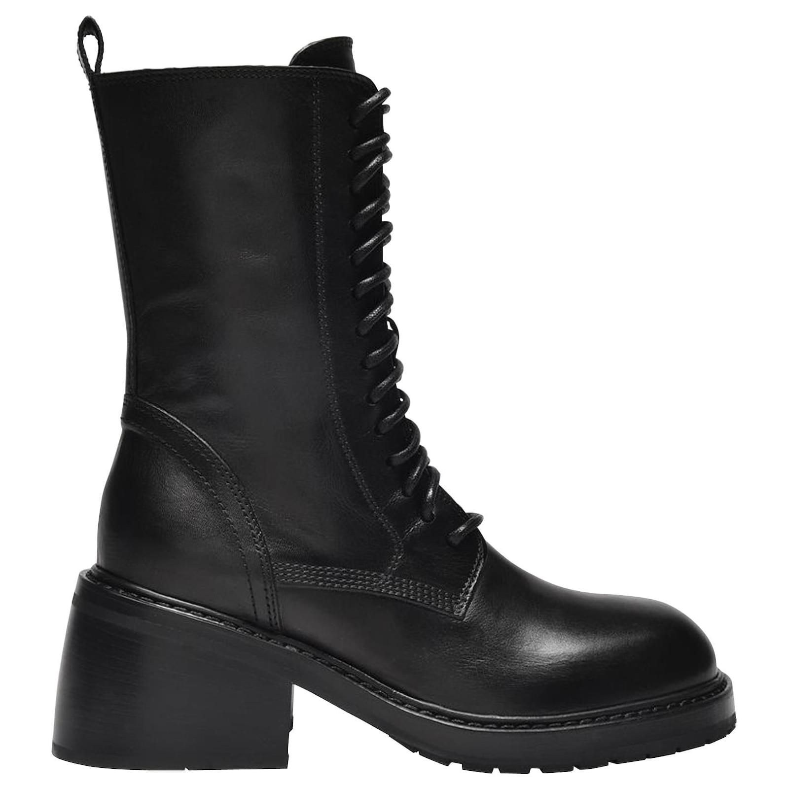 Ann Demeulemeester Heike Ankle Boots in Black Leather ref.606817 - Joli ...