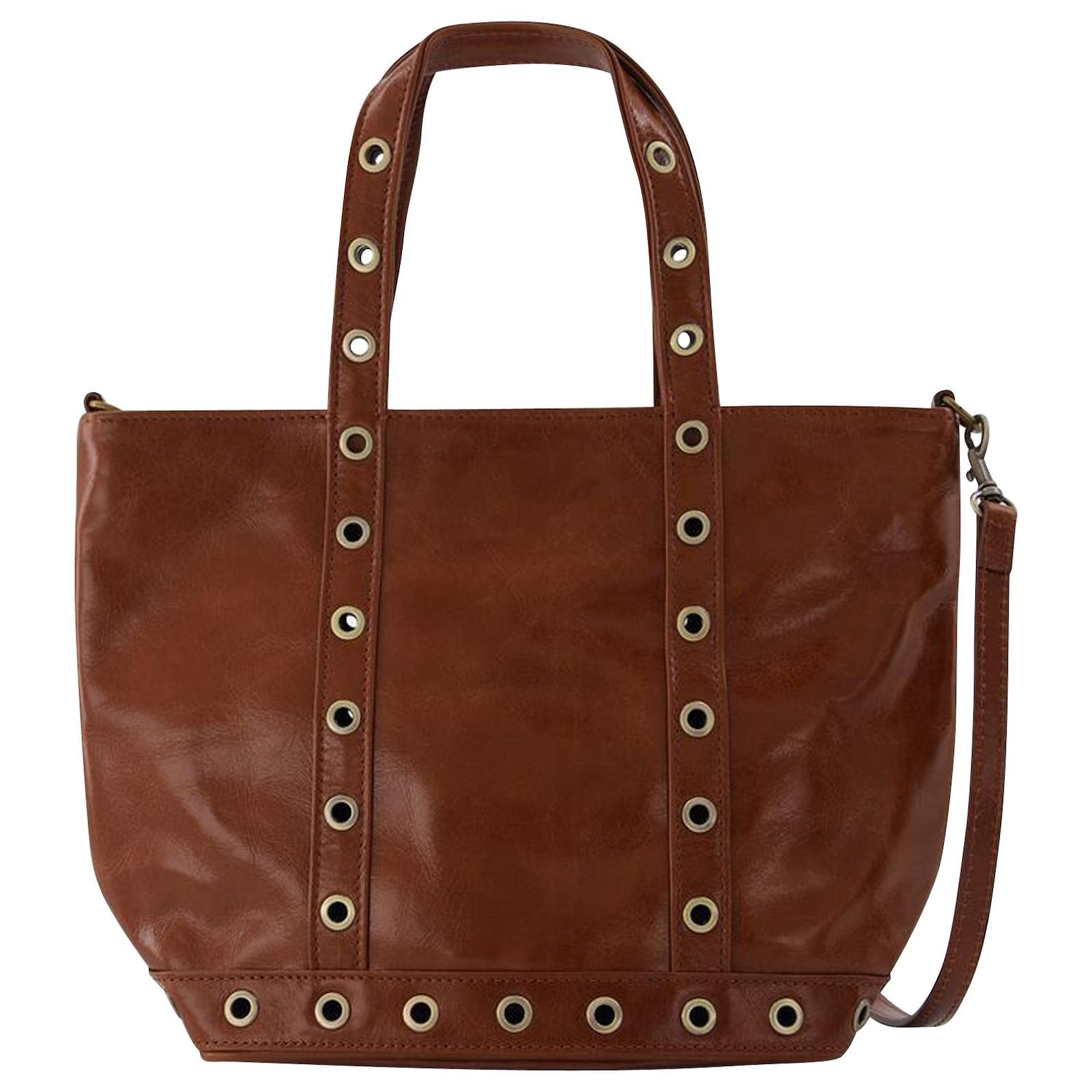 Vanessa Bruno Petit Cabas en Cuir Marron ref.606888 - Joli Closet