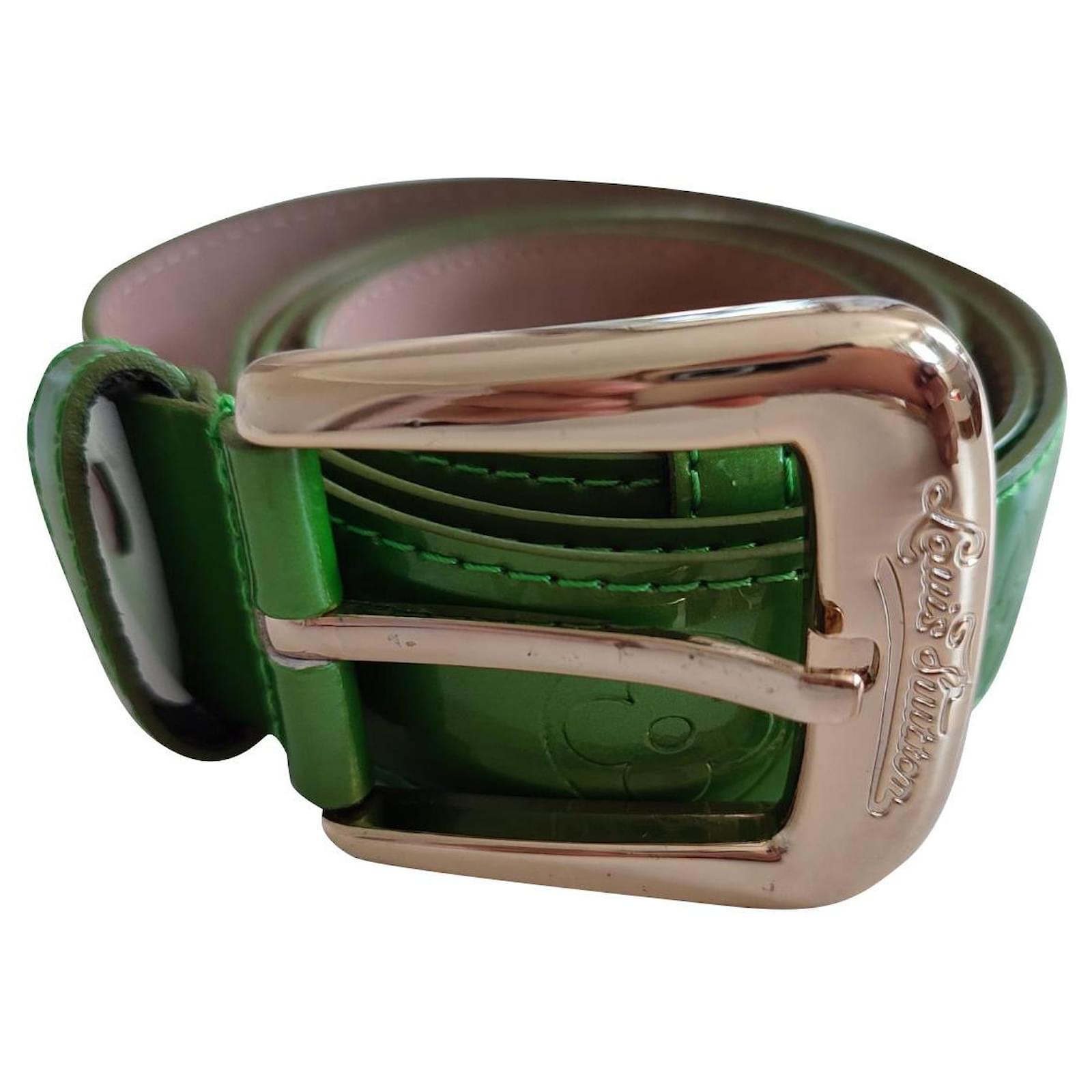 Louis Vuitton LV Belt Green Leather ref.606940 - Joli Closet