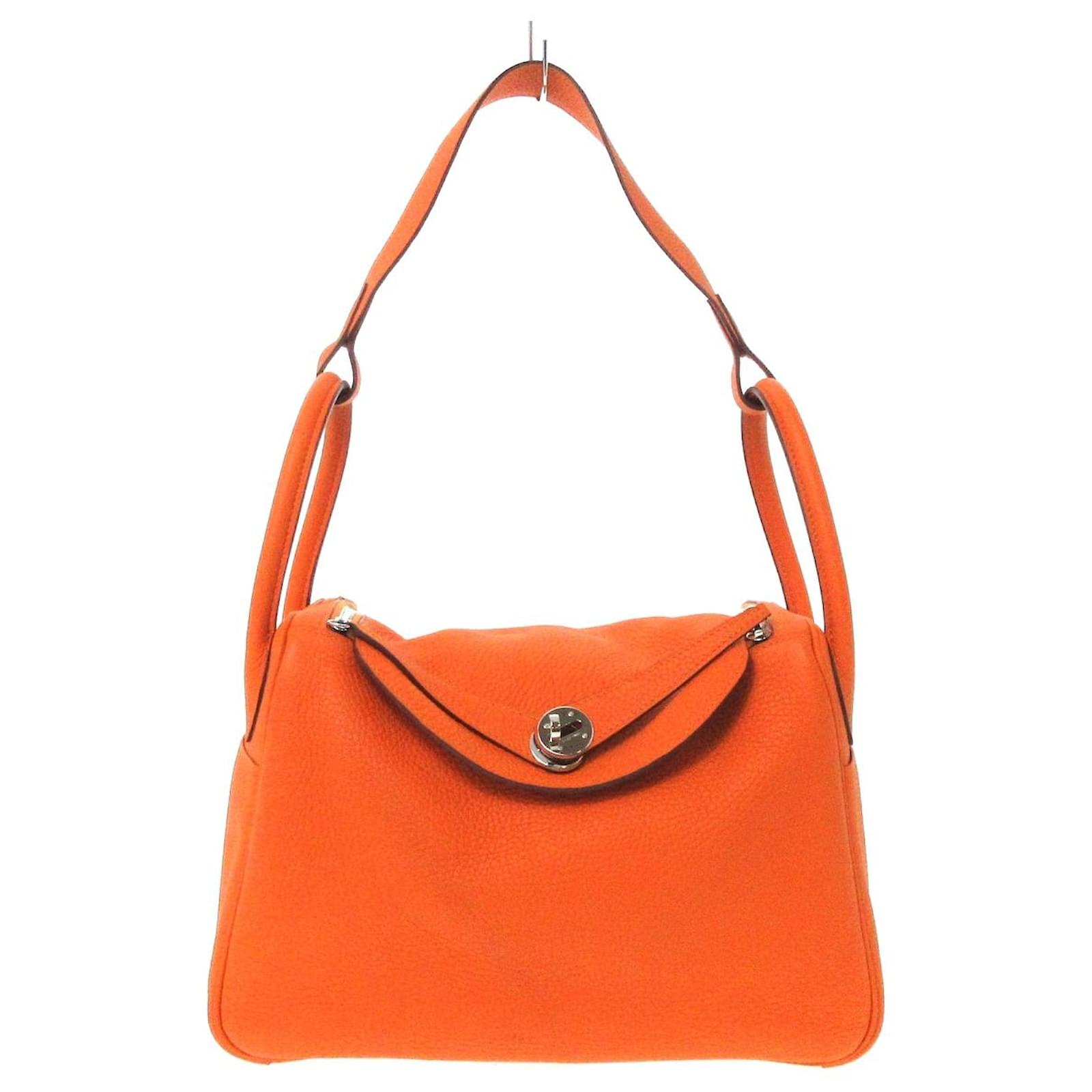 Hermès Hermes Lindy Orange Leather ref.607077 - Joli Closet