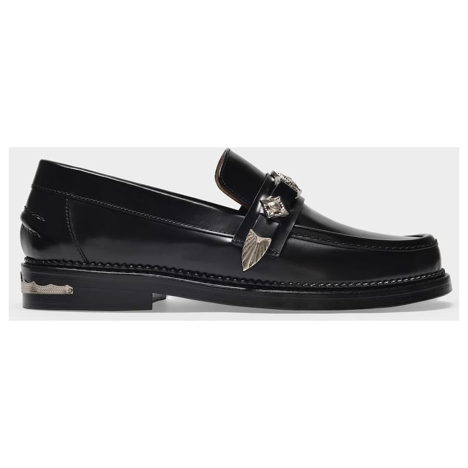 Toga Pulla Polido Loafers in Black Glazed Leather ref.607267 Joli Closet