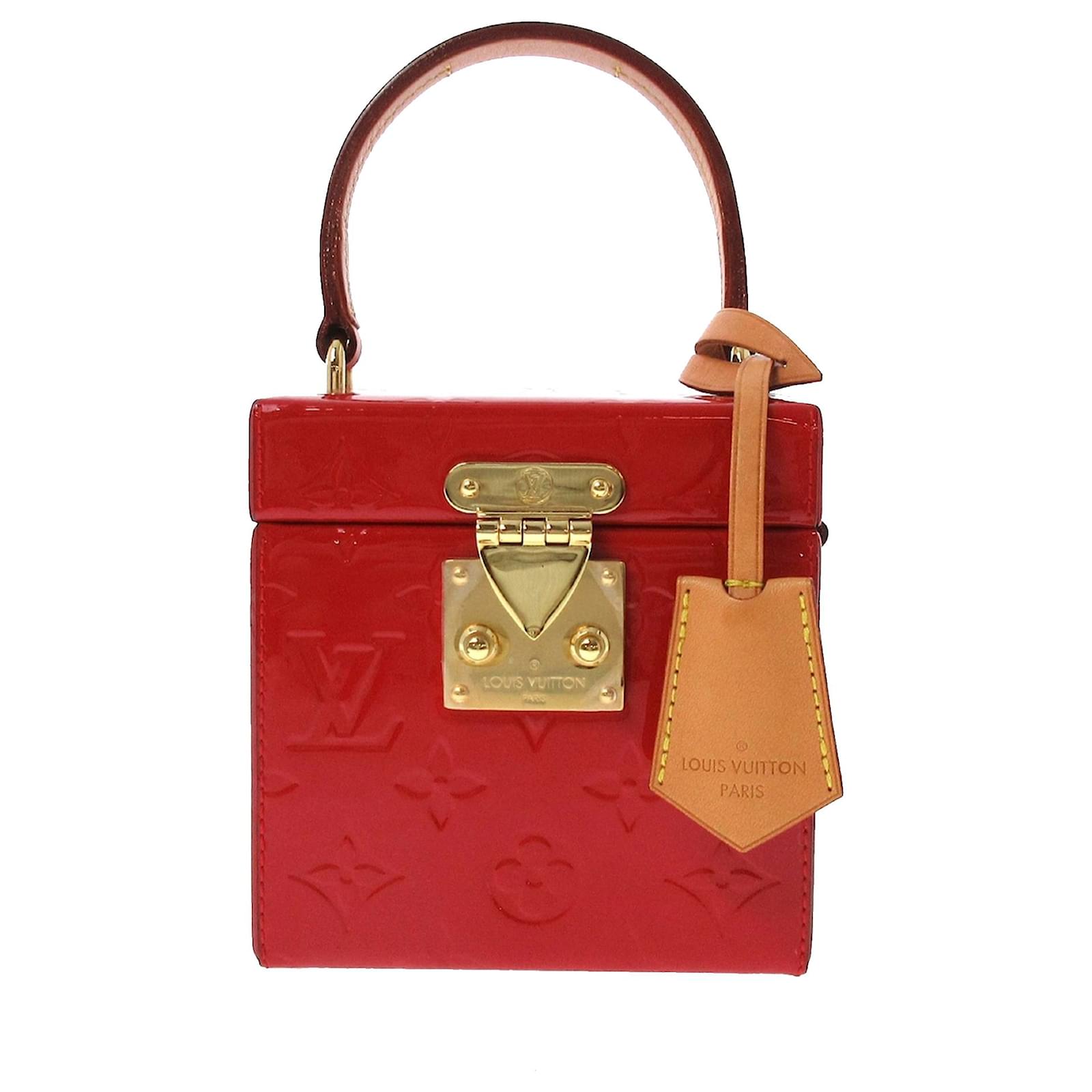 Louis Vuitton Red Vernis Bleecker Box Vanity Bag Leather Patent