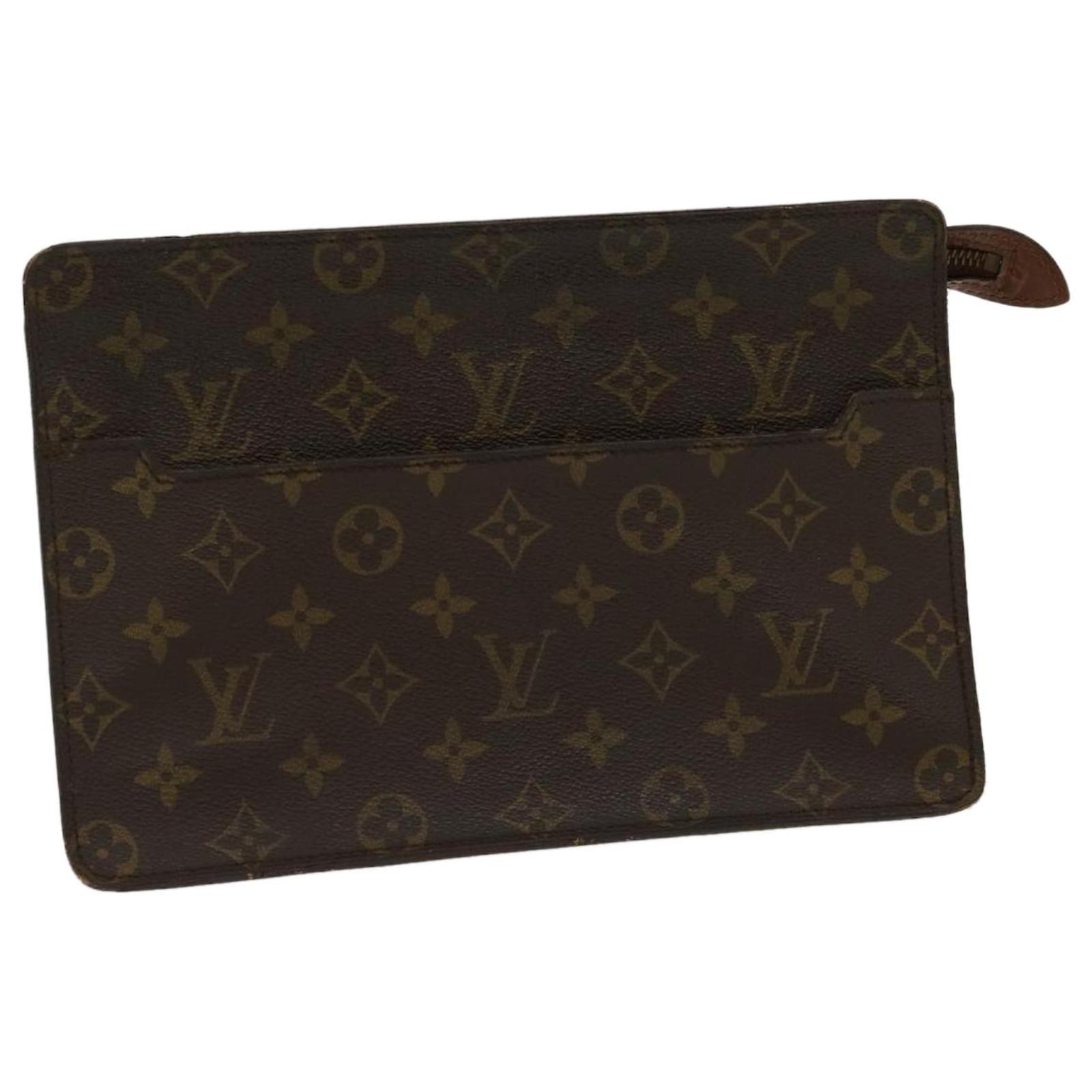 LOUIS VUITTON Monogram Pochette Homme Clutch Handbag