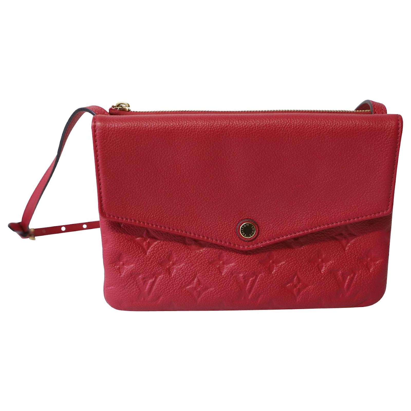 Louis Vuitton Monogram Empreinte Twice Bag in Red Leather ref