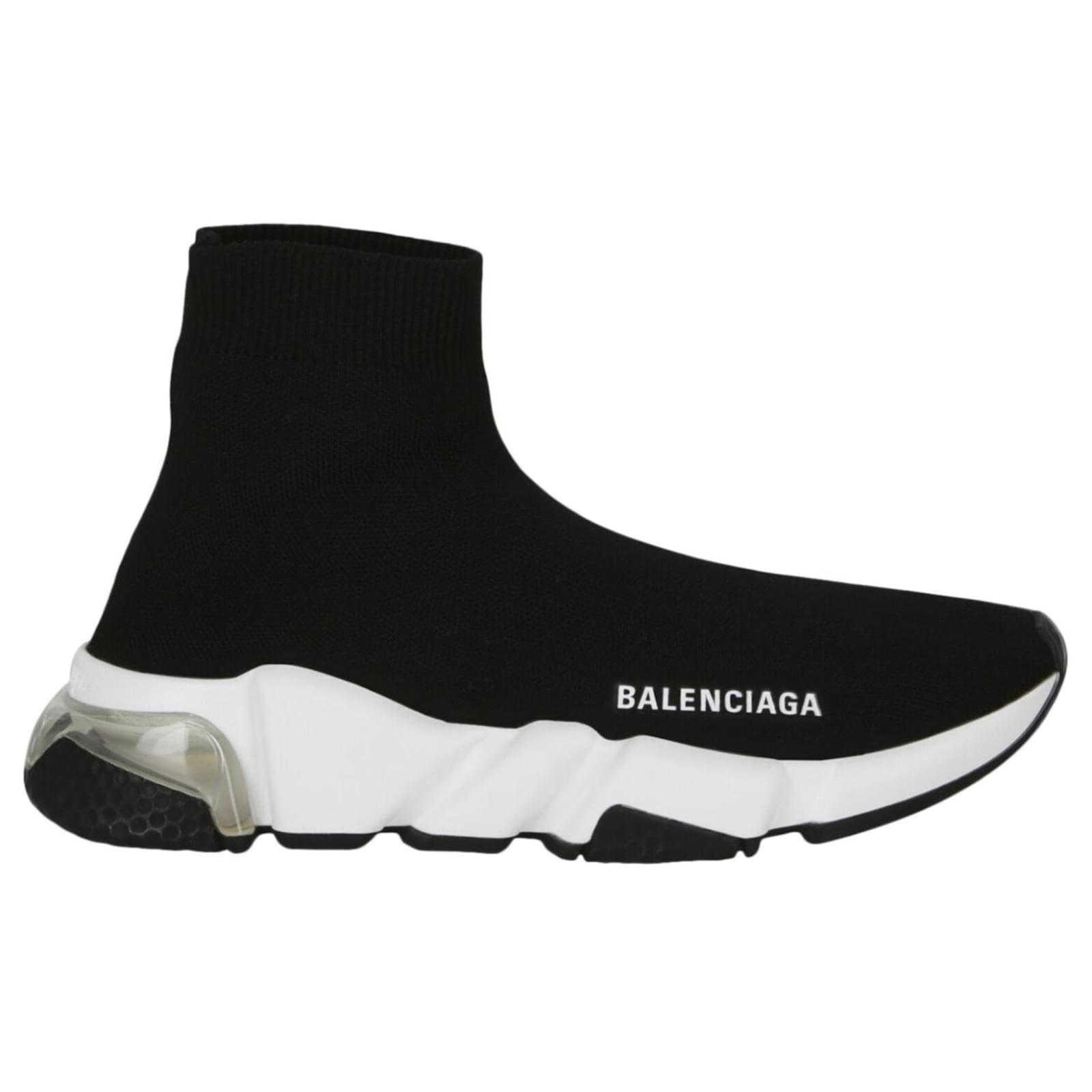 Scarpe da ginnastica con suola trasparente Balenciaga Speed Nero