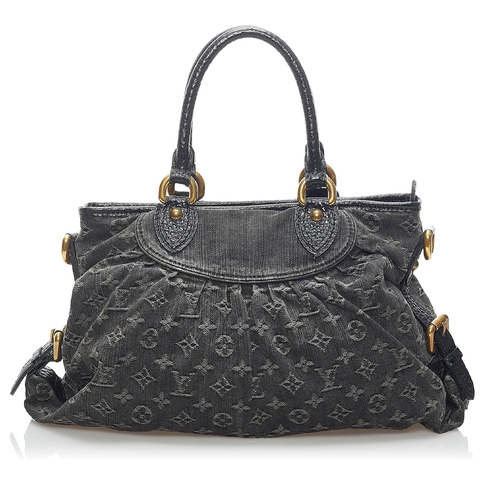 Louis Vuitton Black Monogram Denim Neo Cabby Bag