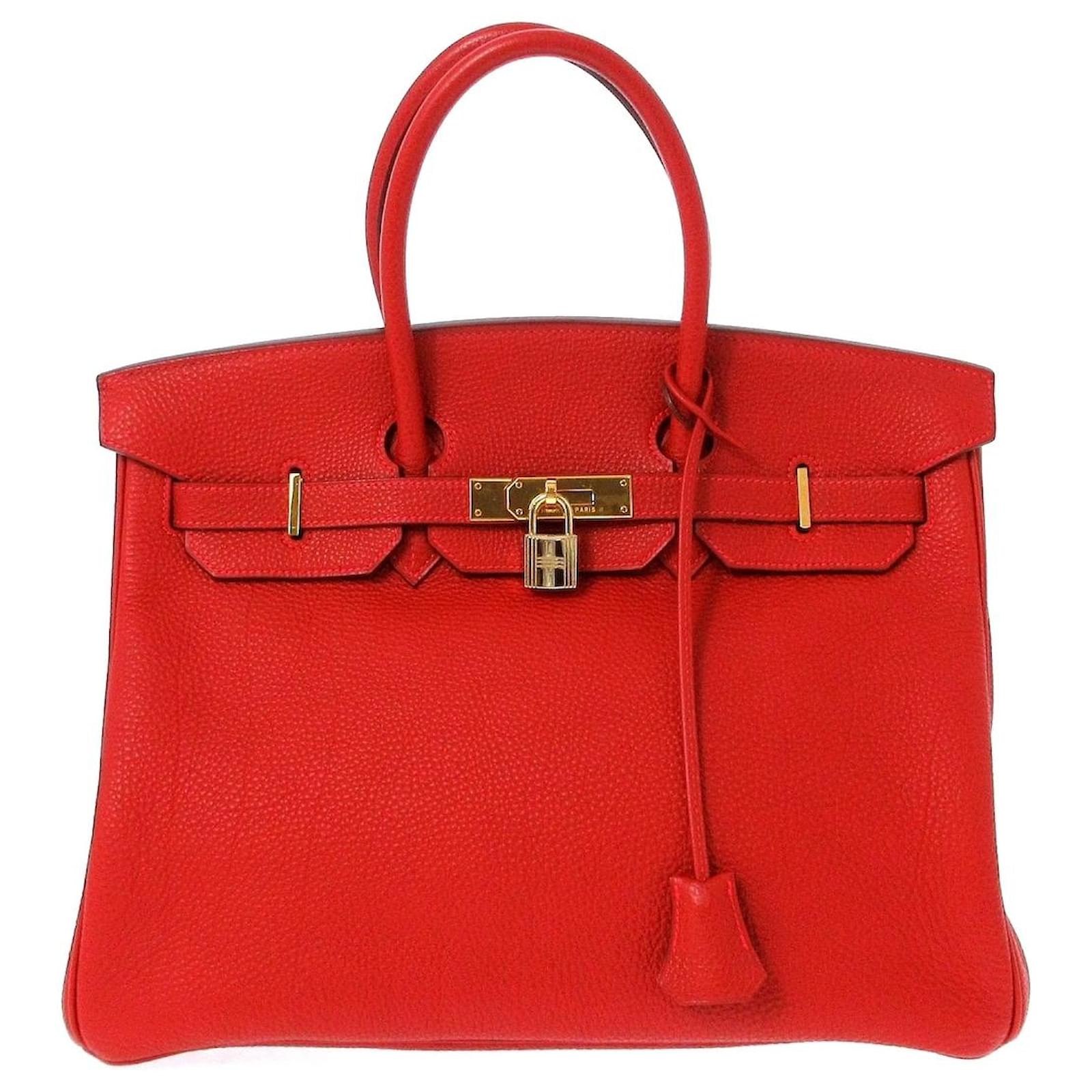 Hermès HERMES BIRKIN 35 Red Leather ref.609037 Joli Closet