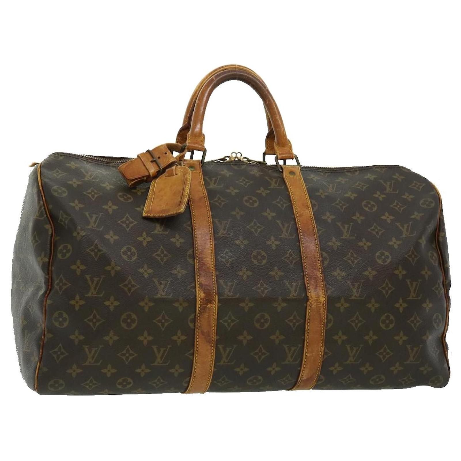 Louis Vuitton Monogram Keepall 50 Boston Bag M41426 LV Auth bs1519 ...