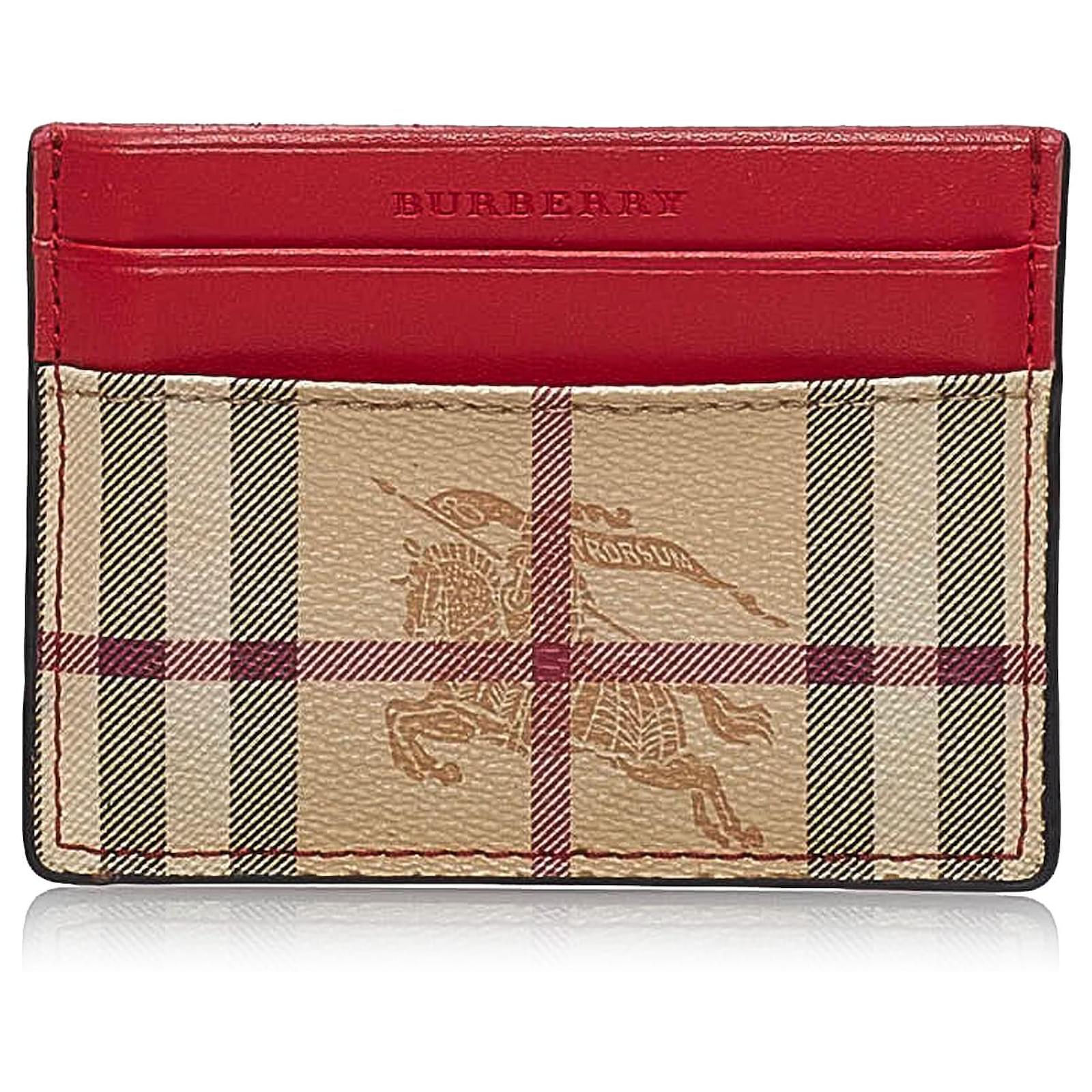 Burberry card 2024 holder red