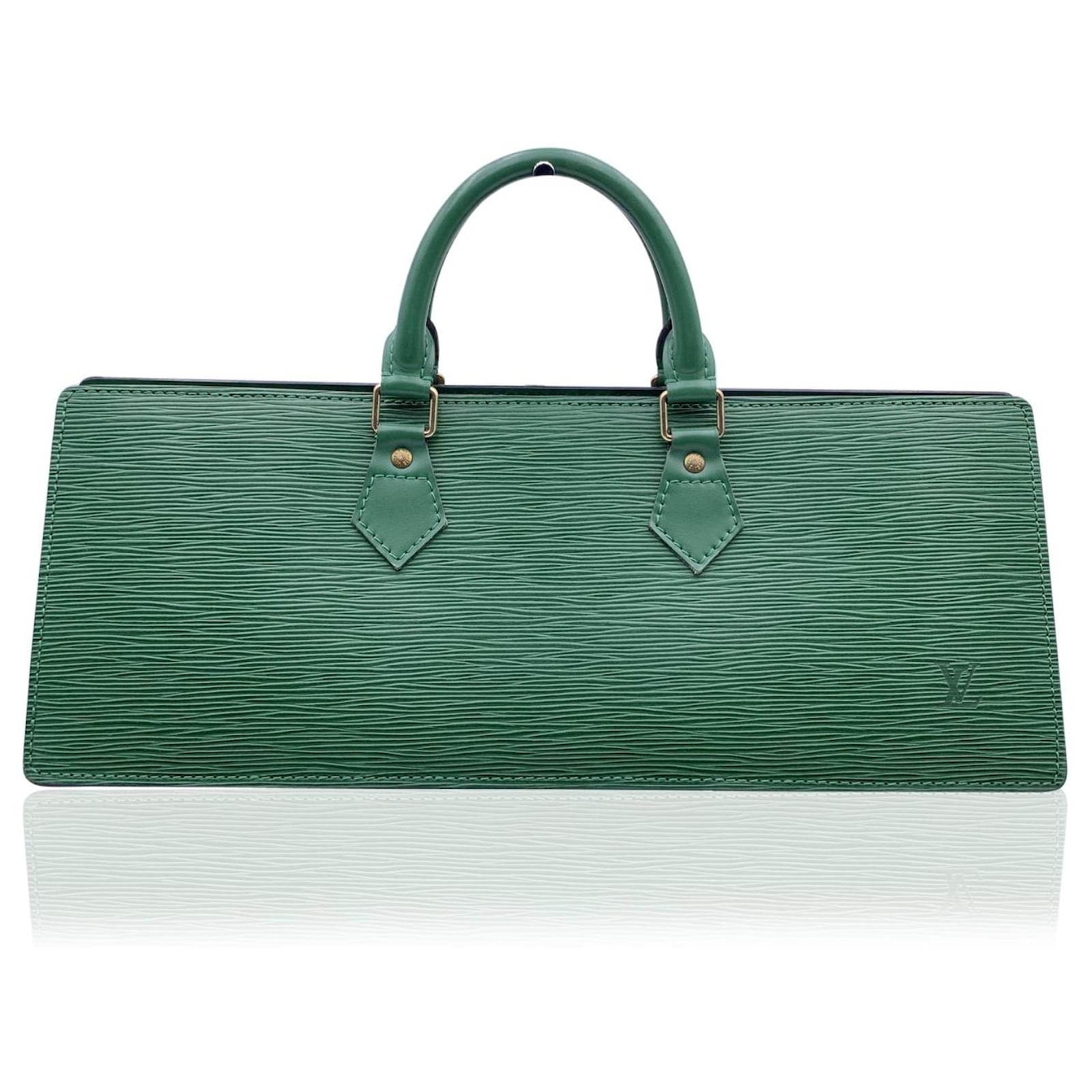 Louis Vuitton Vintage Green Epi Leather Sac Triangle Tricot Bag