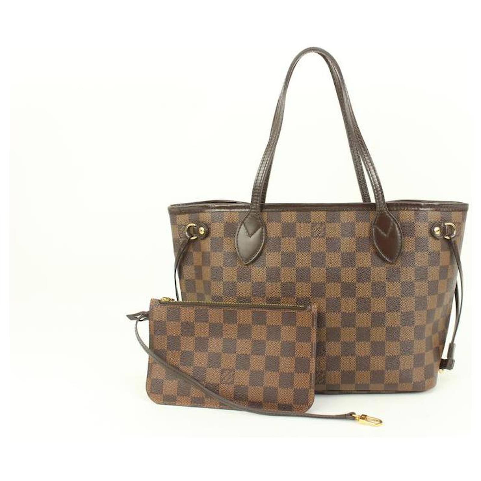 Louis Vuitton Small Damier Ebene Neverfull PM with Pouch with pouch Leather  ref.611225 - Joli Closet