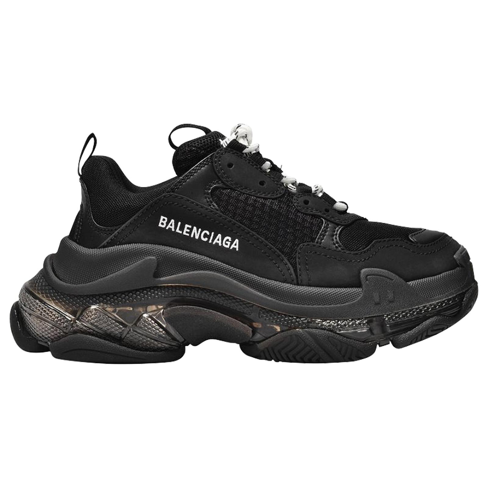 Balenciaga Triple S Clear Sole Sneakers in Black ref.611553 - Joli