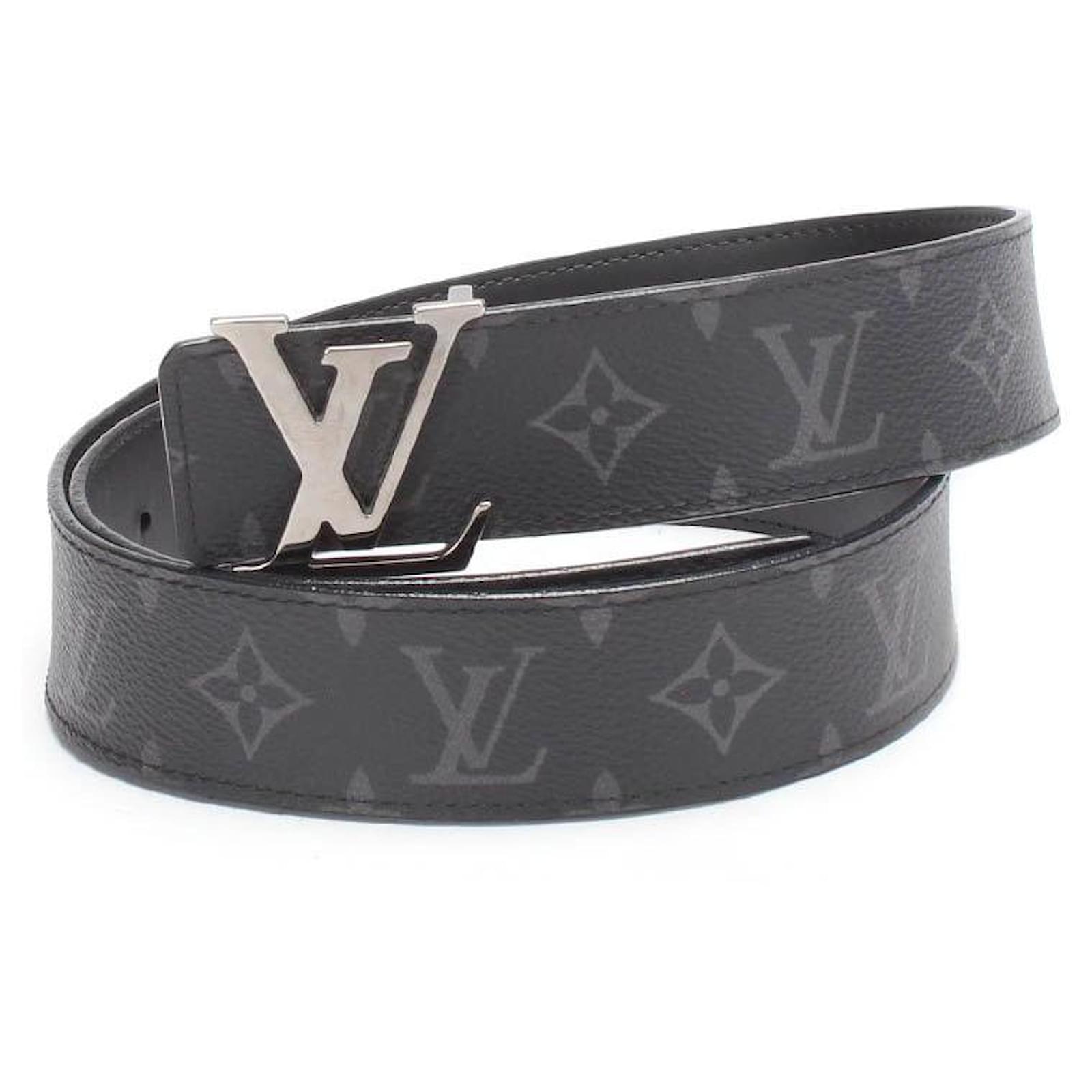 Louis Vuitton Cinturón reversible Monogram Eclipse Initiales Negro