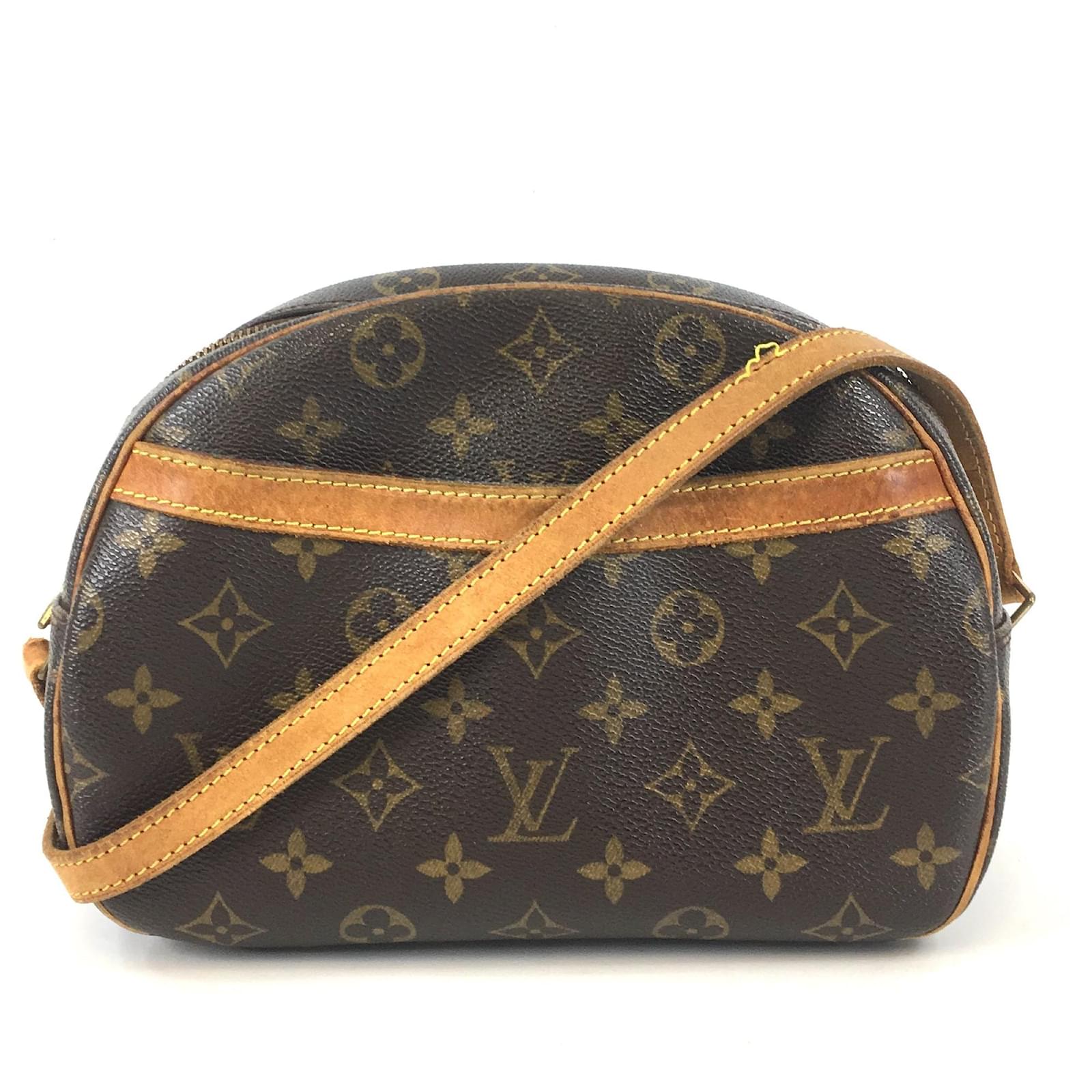 LOUIS VUITTON Blois Vintage Monogram Canvas Crossbody Bag Brown