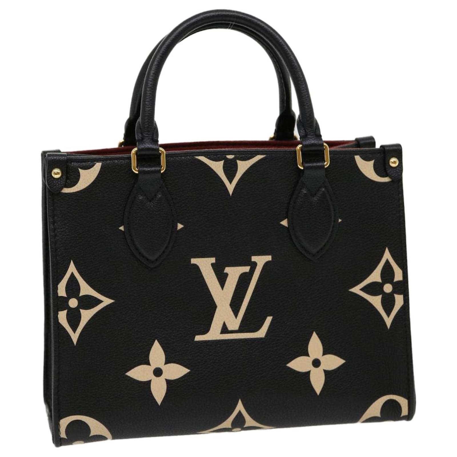 Handbags Louis Vuitton Louis Vuitton Monogram Empreinte On The Go PM Hand Bag 2Way M45659 LV Auth lt597