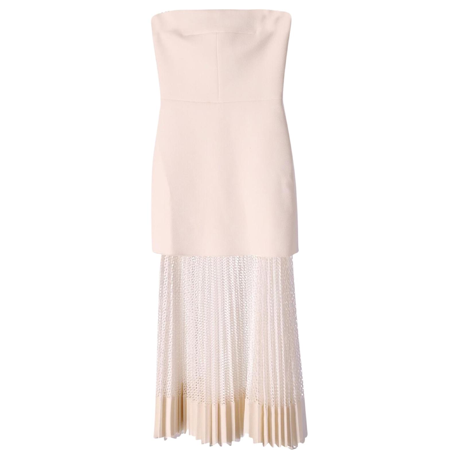 Maxi Dress Dion Lee Linear Pleat Dress Pleated Dress Dion Lee Bonded Crepe  Perf Dress Dion