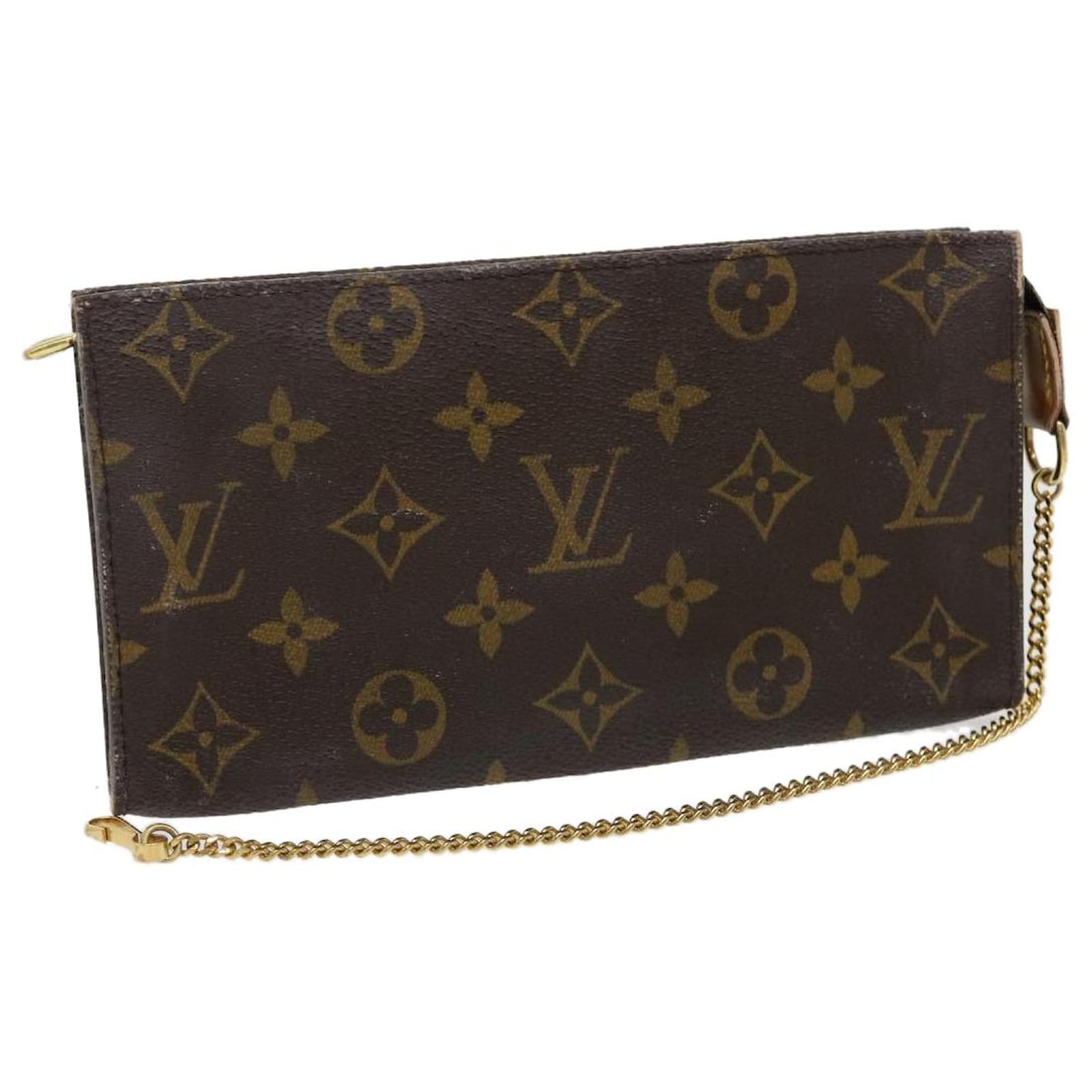 Louis Vuitton Clutch Bag Pochette Accessoire Brown Cloth ref