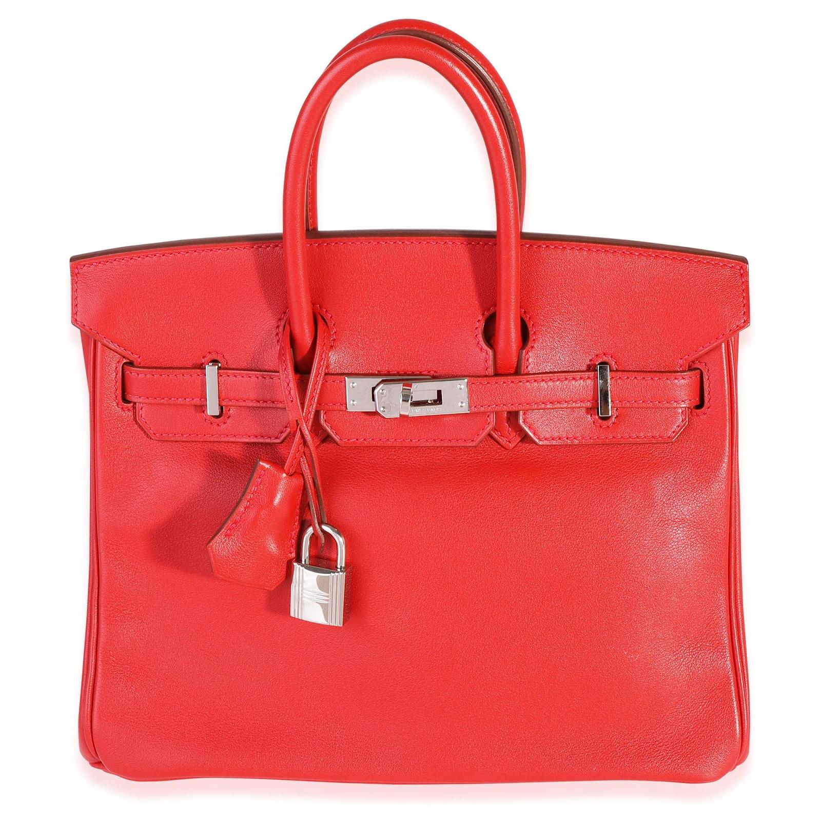 Hermès Hermes Rouge Casaque Swift Birkin 25 Phw Red ref.614183