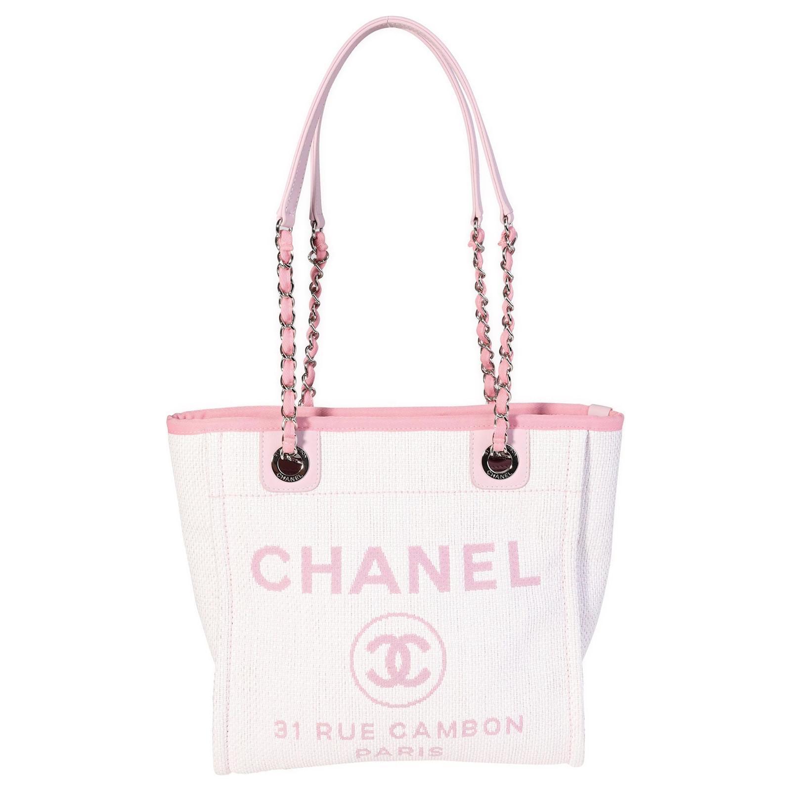 Chanel Deauville Medium Canvas Pink  SACLÀB