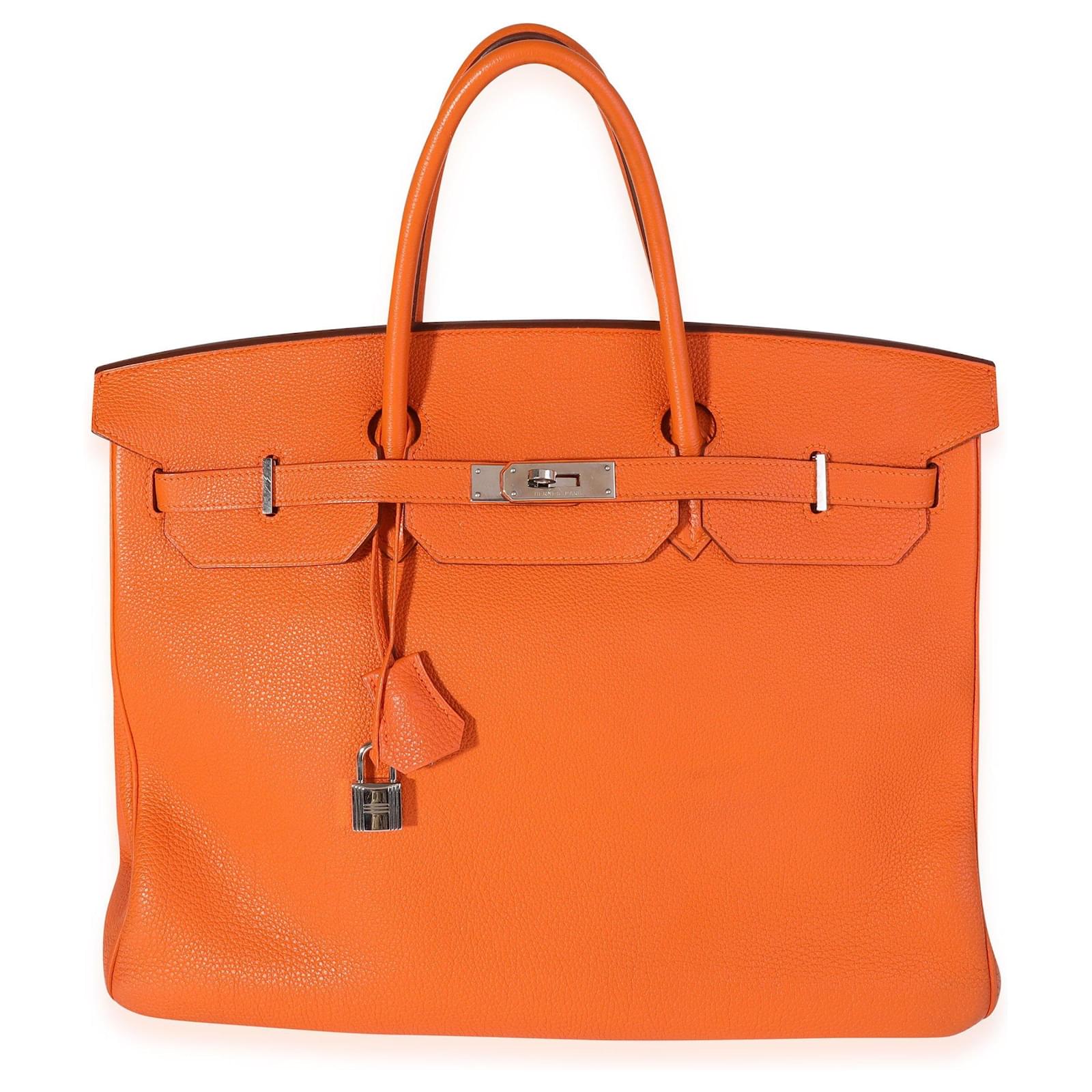 Hermès Hermes Orange Togo Birkin 40 Phw Leather ref.614478 - Joli