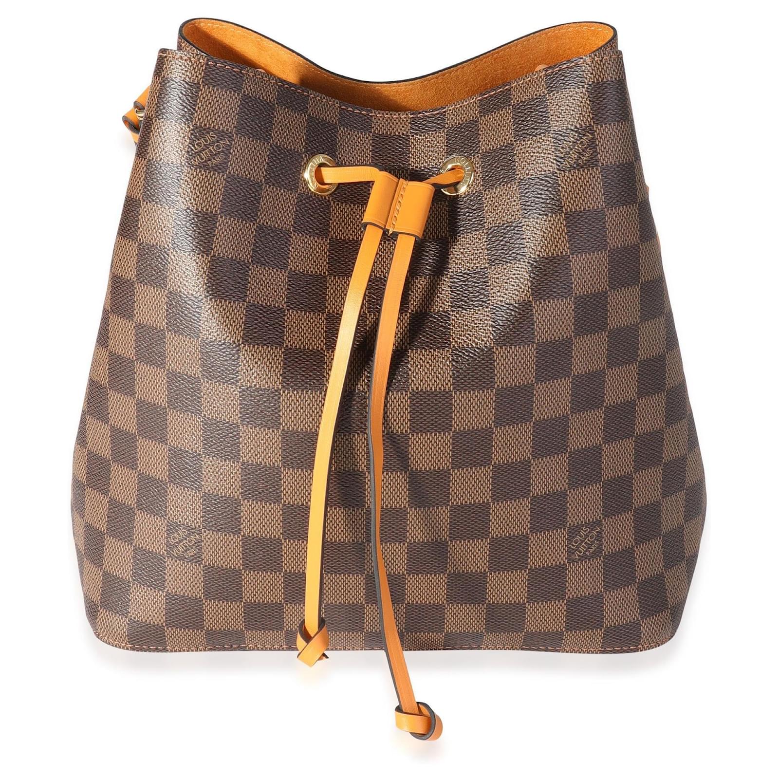 Louis Vuitton Neonoe MM Bag Damier Ebene Saffron Yellow Leather | 3D model