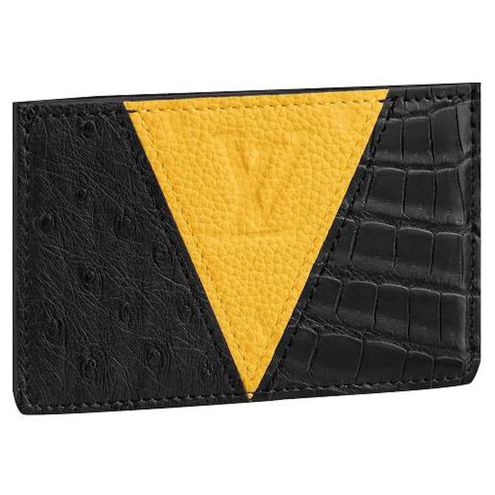 Louis Vuitton LV-Kartenetui aus exotischem Leder Schwarz